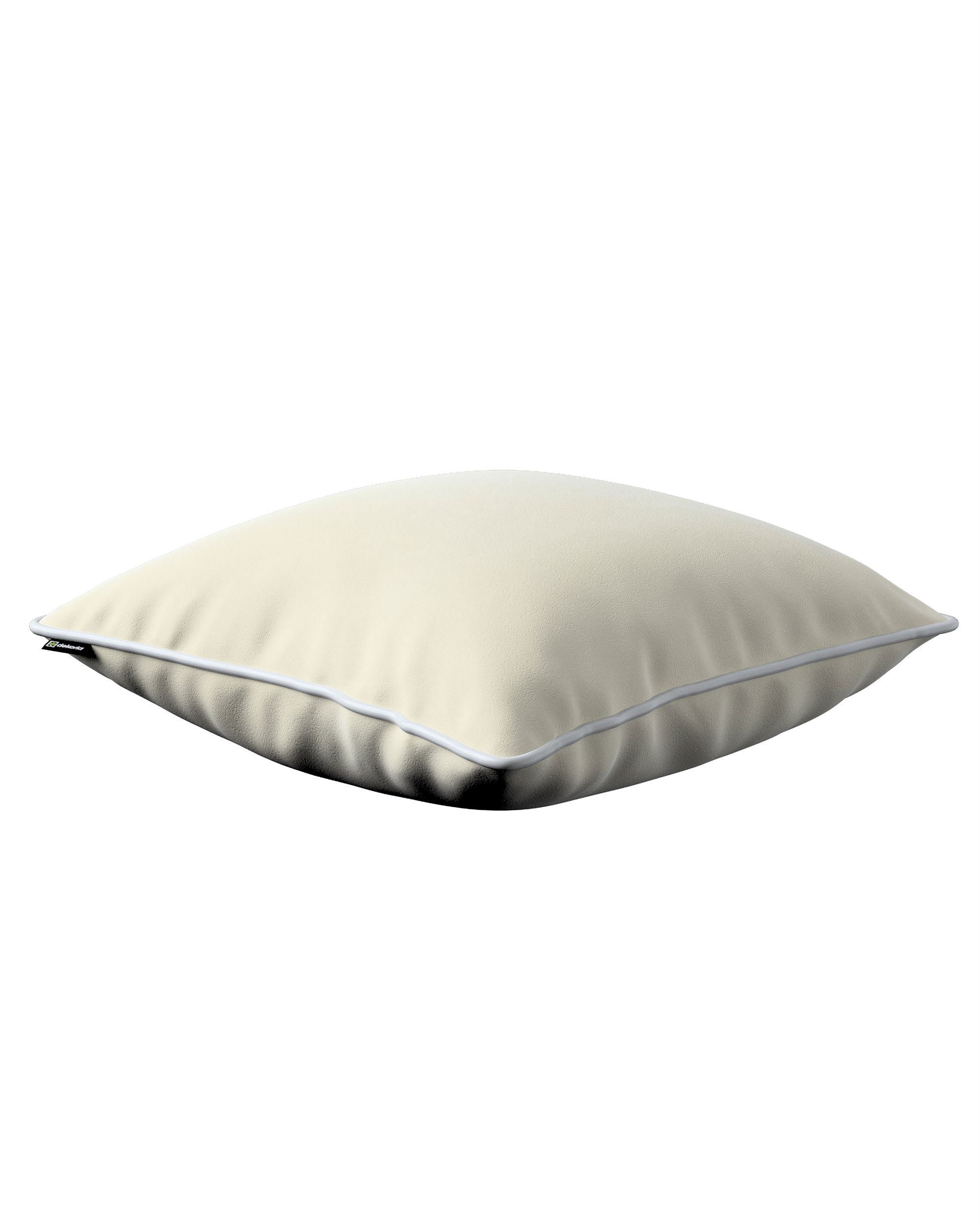 Housse de coussin Bella couleur crème tissu brillant, velours (hover)