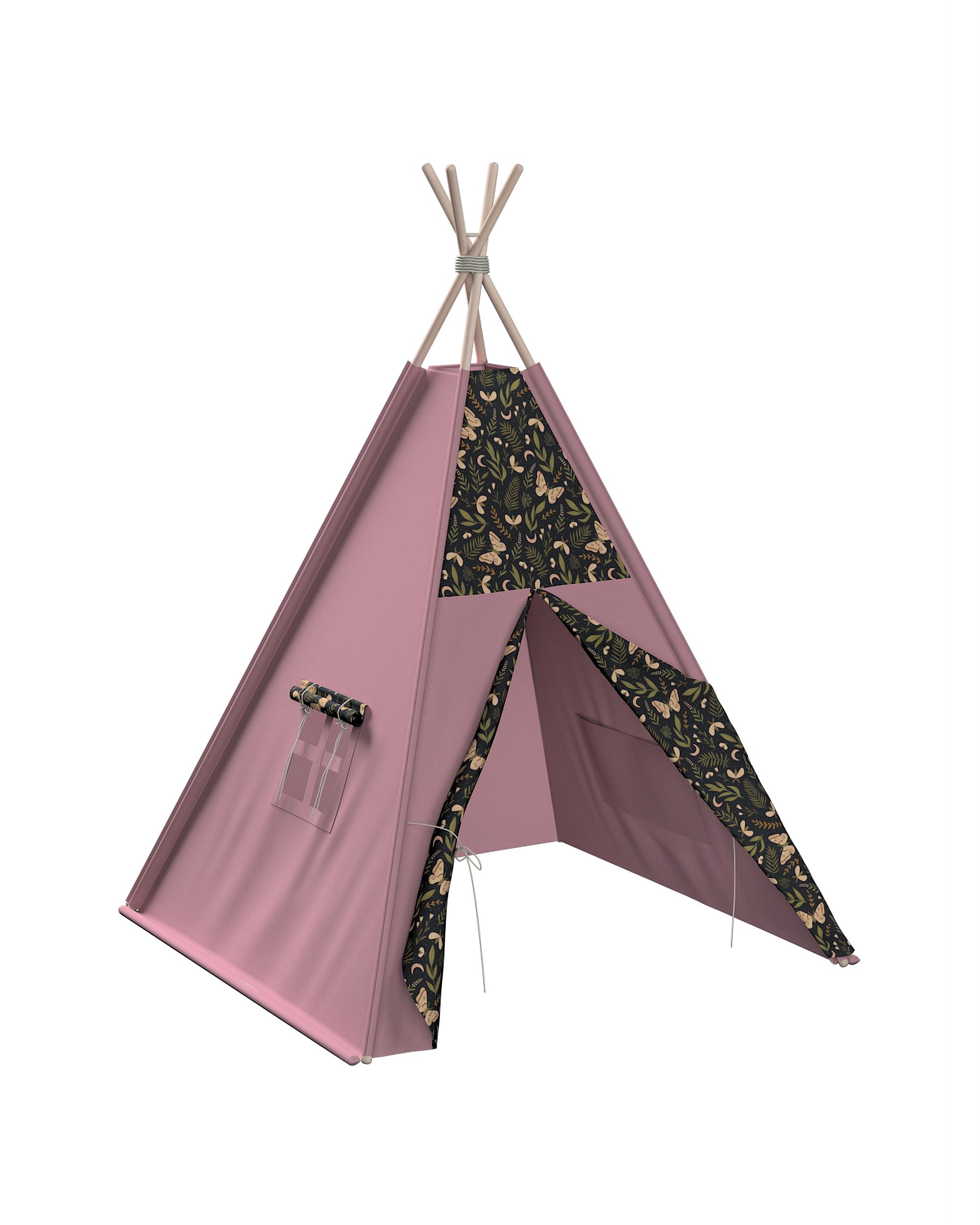Tente de jeu Tipi couleur noir tissu à motifs
