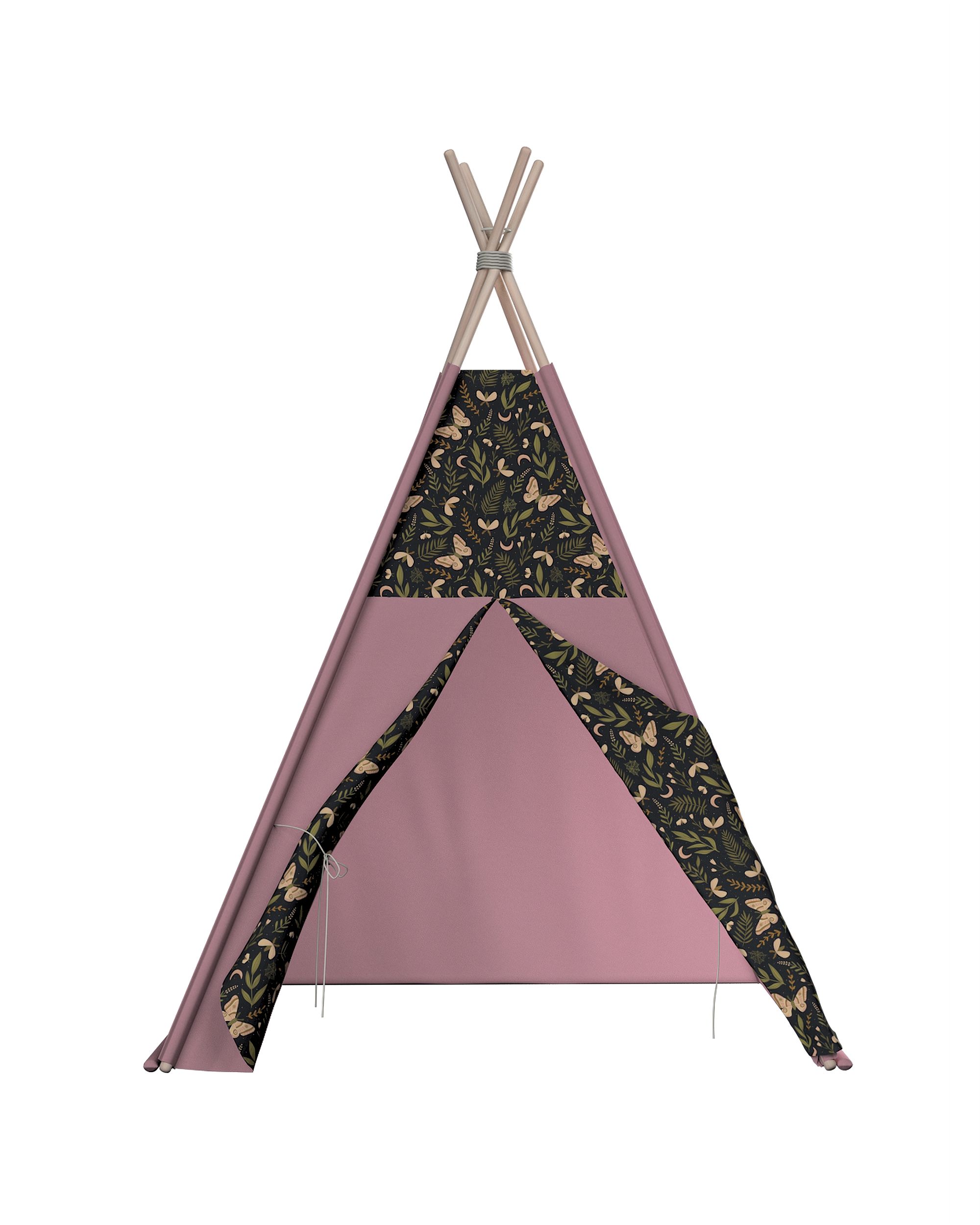 Tente de jeu Tipi couleur noir tissu à motifs (hover)