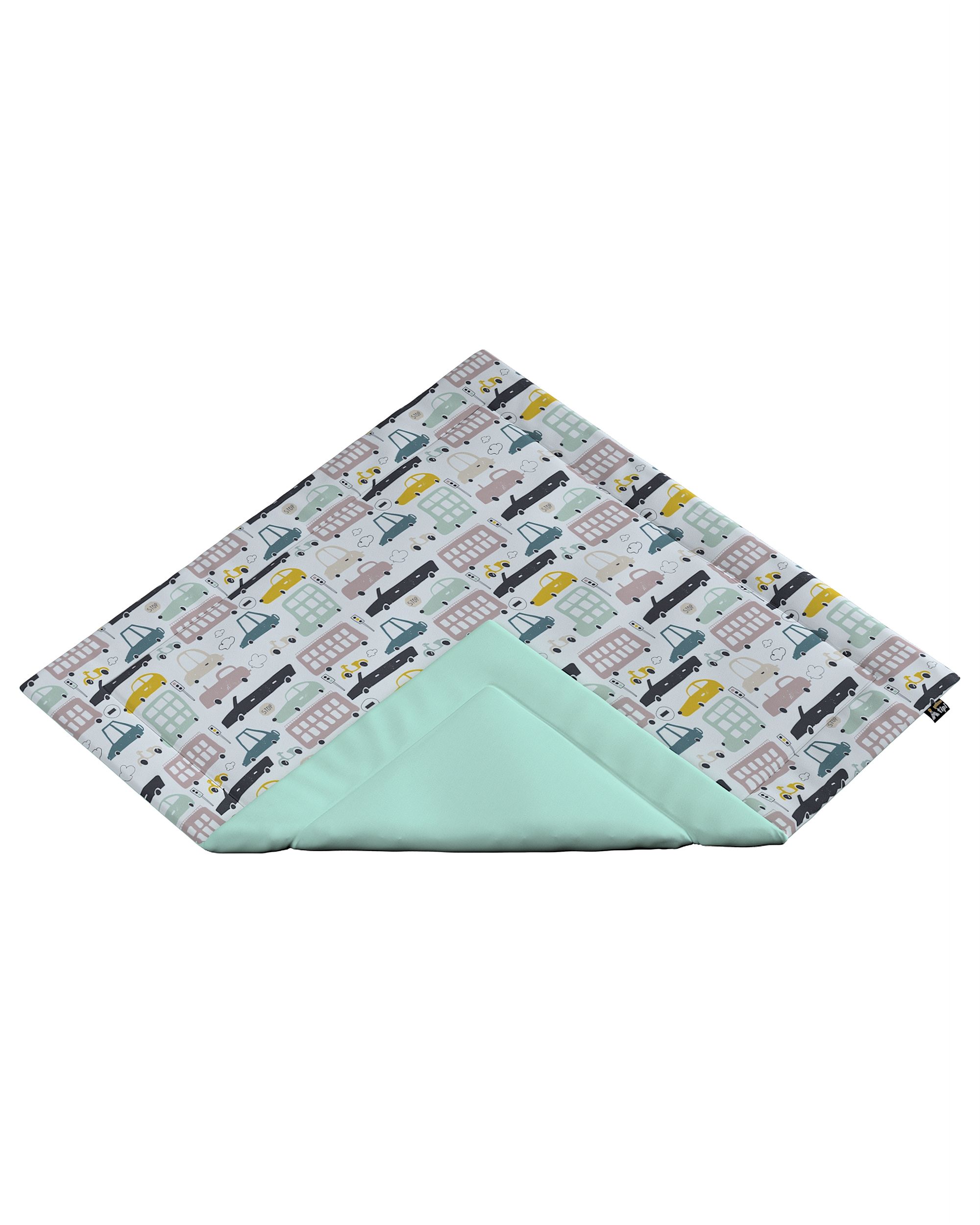 Tapis de tipi 110x110cm couleur beige tissu à motifs