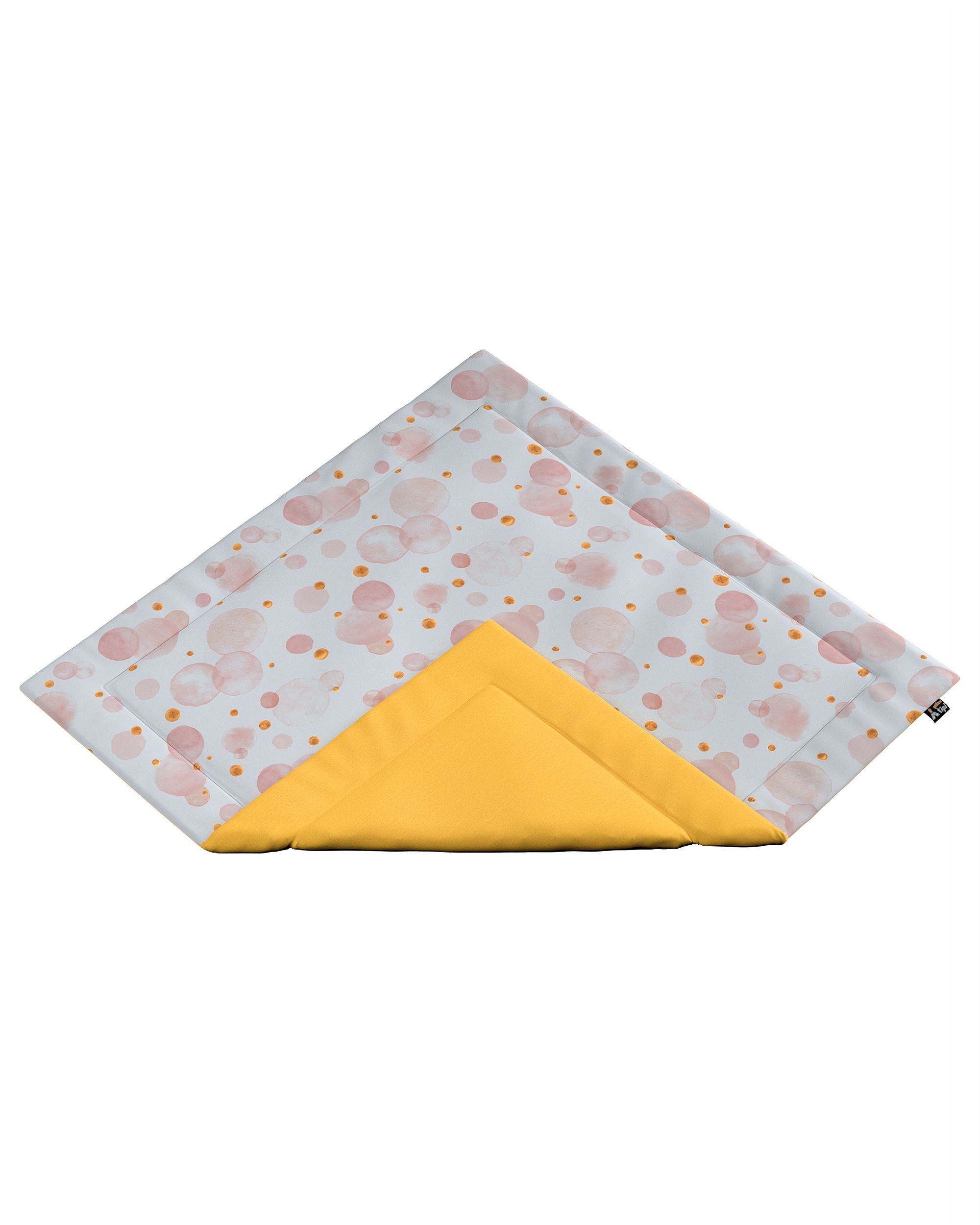 Tapis de tipi 110x110cm couleur rose tissu à motifs