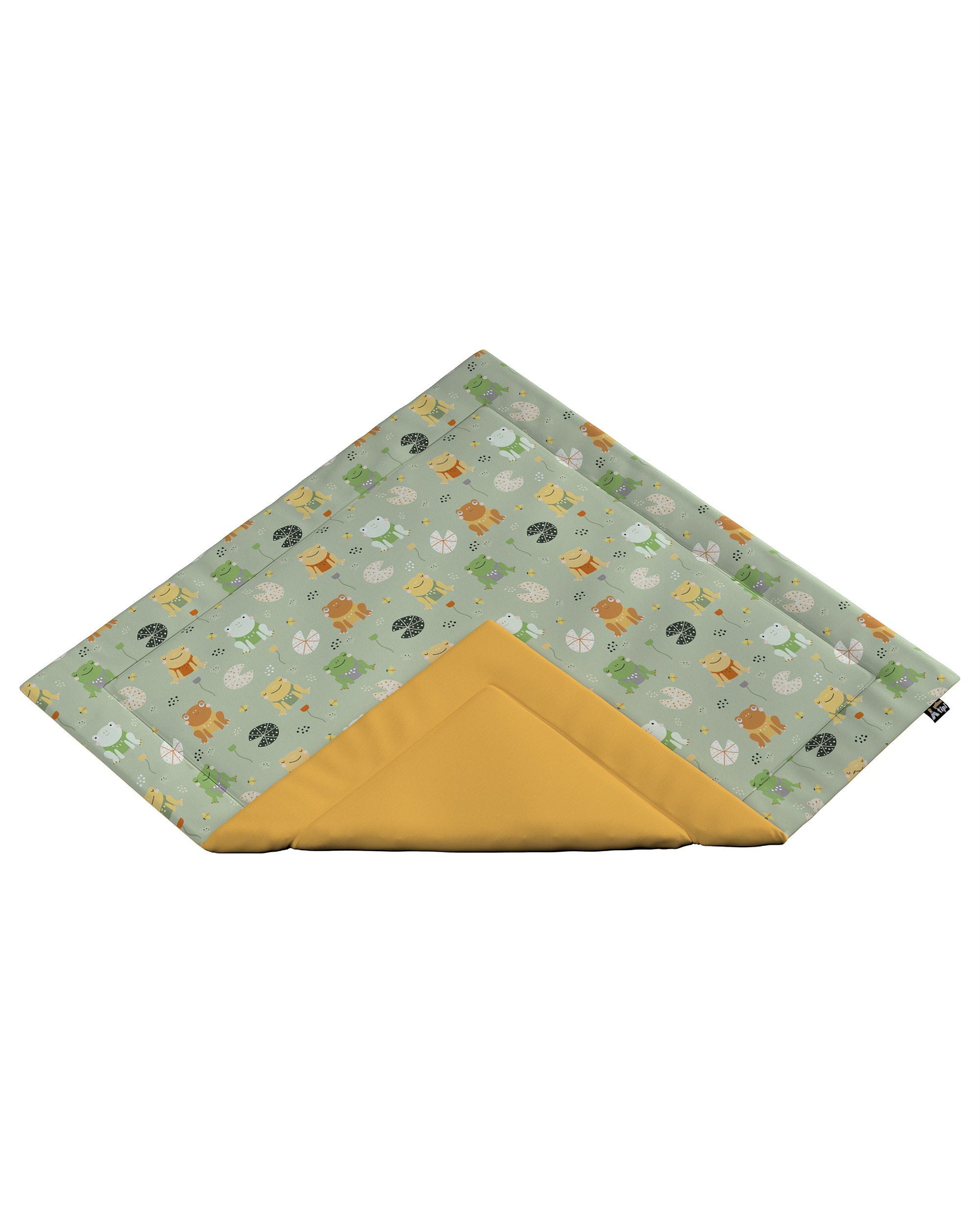 Tapis de tipi 110x110cm couleur vert tissu à motifs