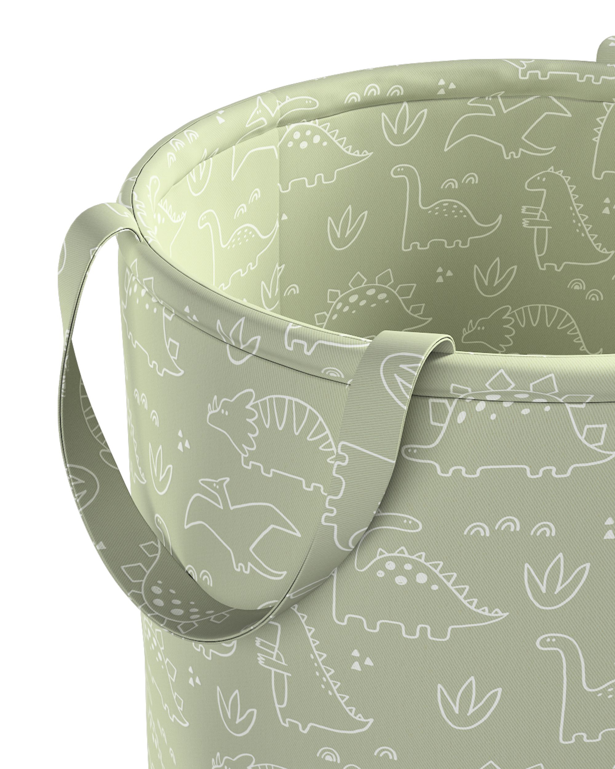 Panier à jouetsTobi couleur vert tissu à motifs (hover)