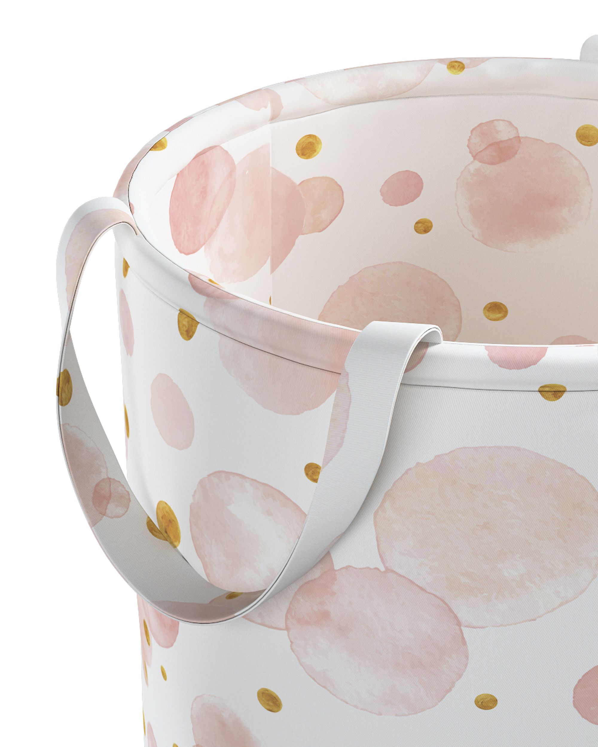 Panier à jouetsTobi couleur rose tissu à motifs (hover)