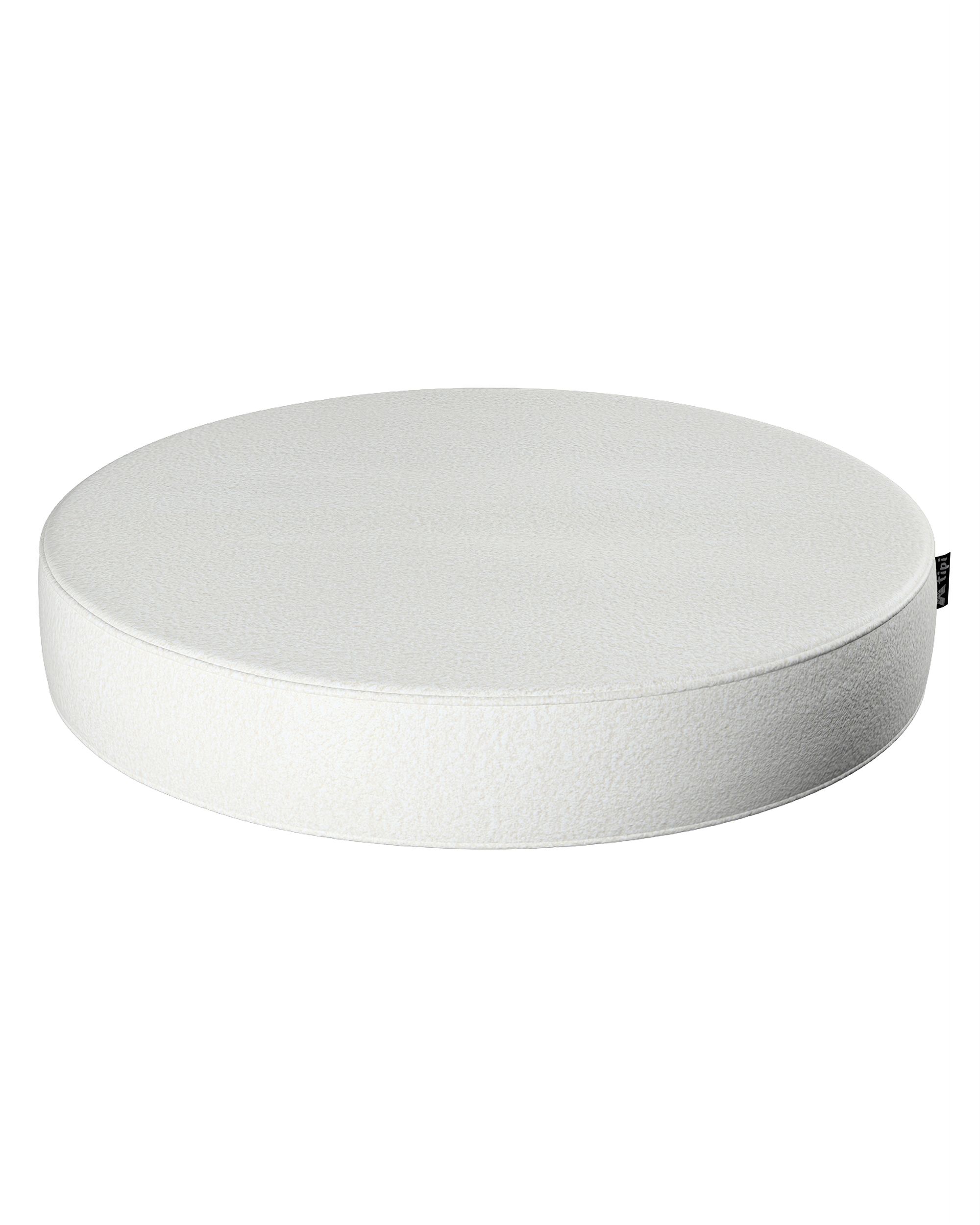 Pouf Dot couleur blanc tissu tresse