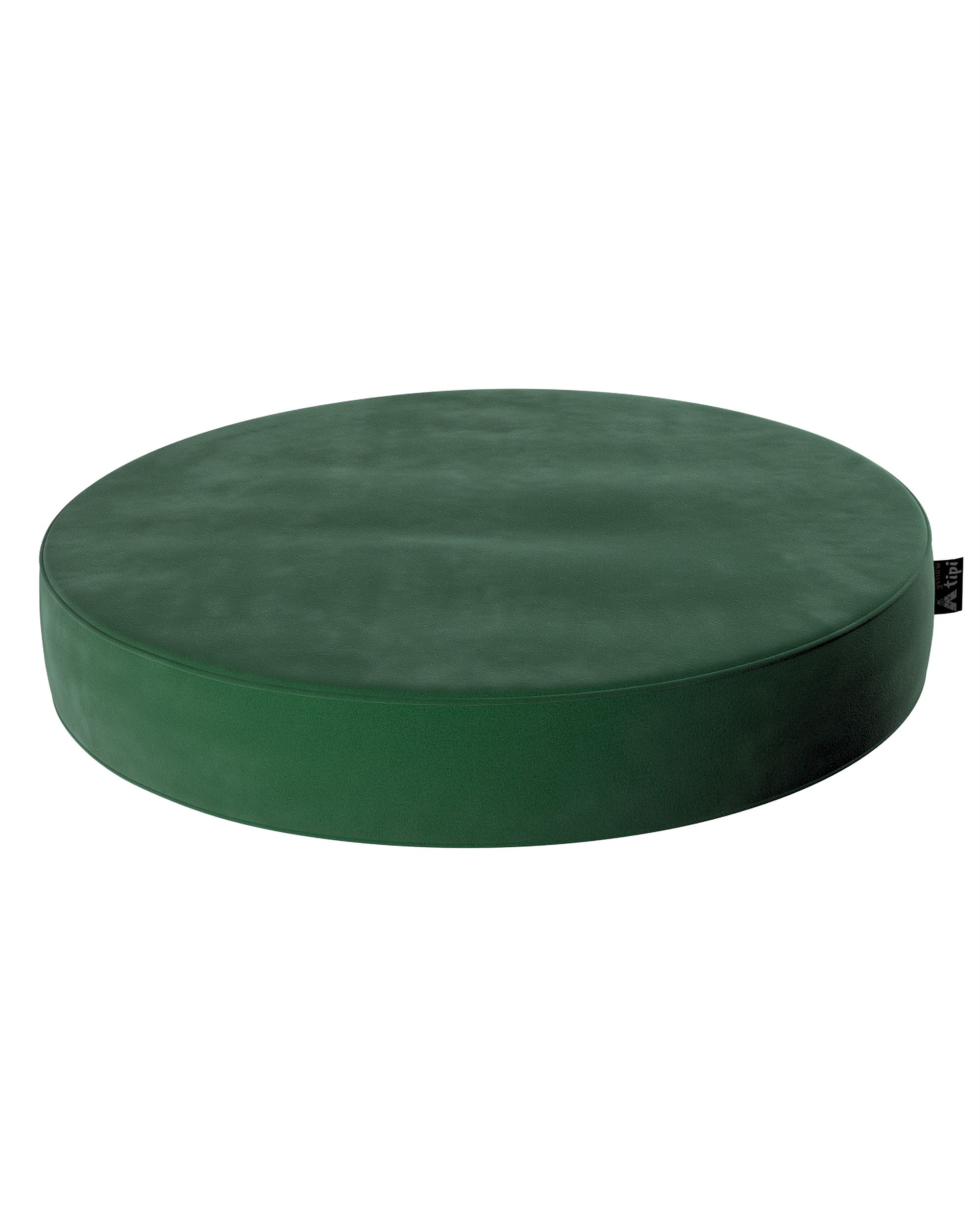 Pouf Dot couleur vert tissu brillant, velours
