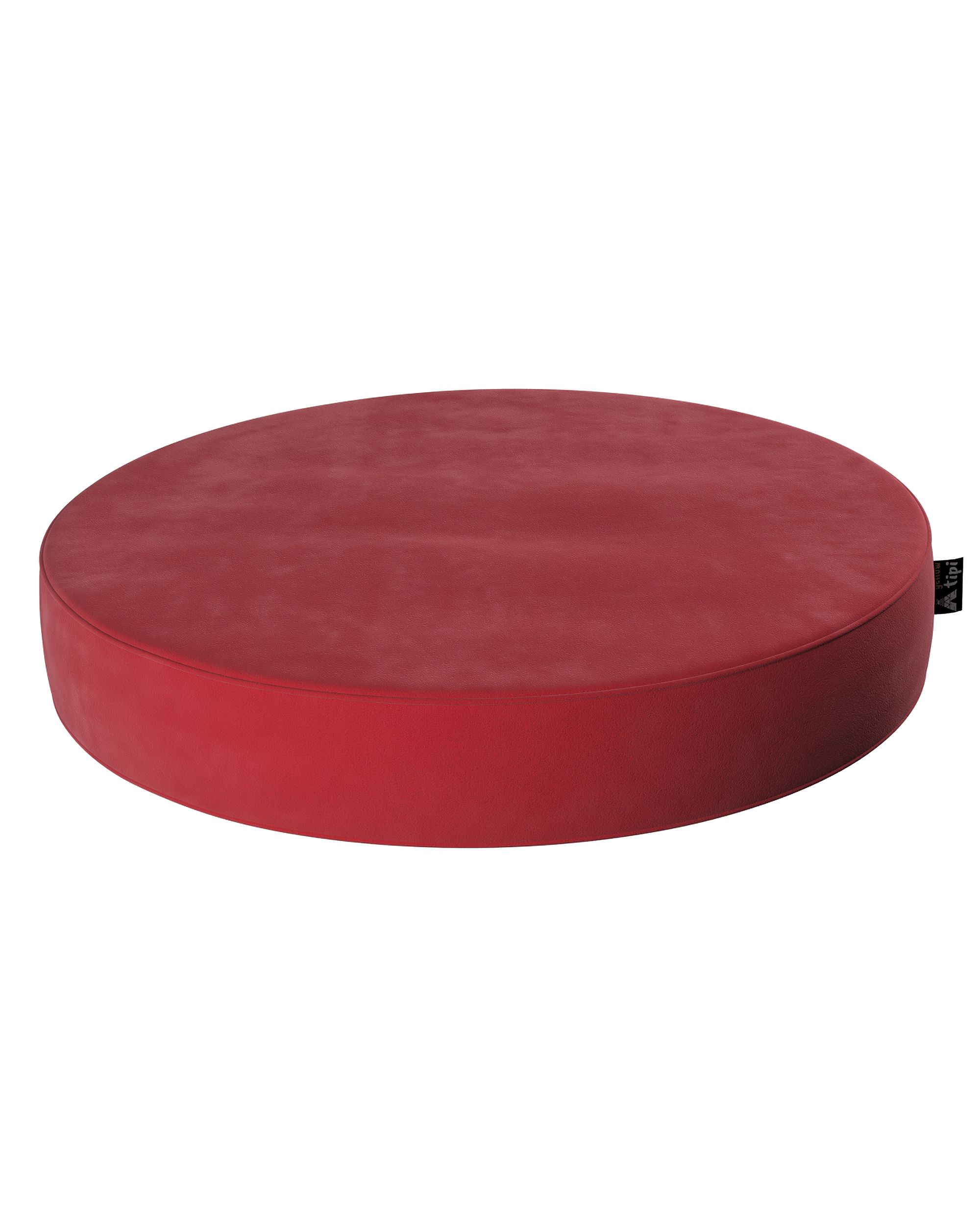Pouf Dot couleur rouge tissu brillant, velours