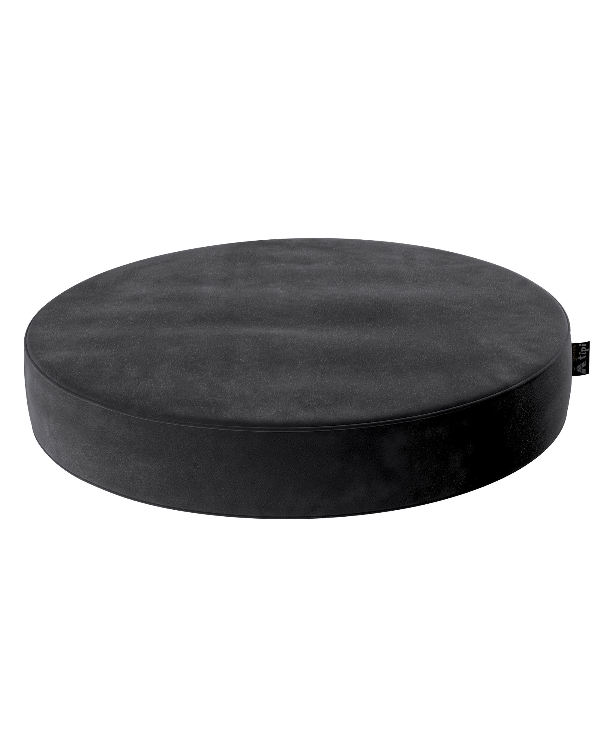 Pouf Dot couleur noir tissu brillant, velours
