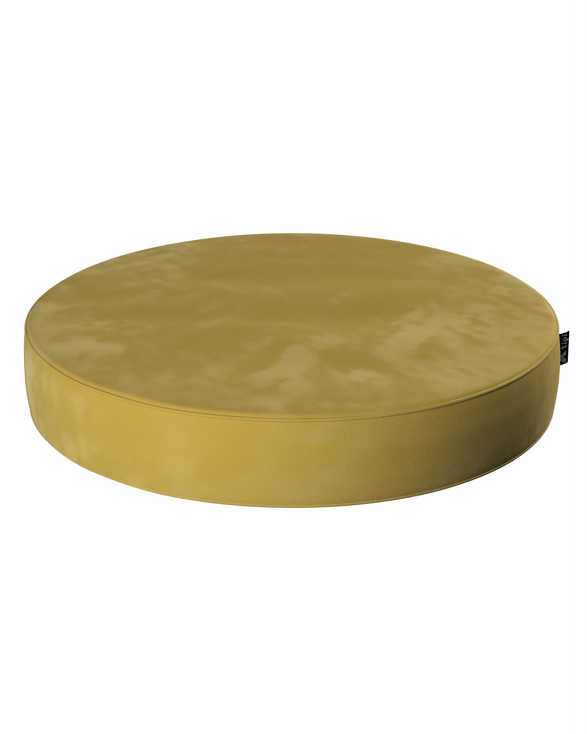 Pouf Dot couleur vert tissu brillant, velours