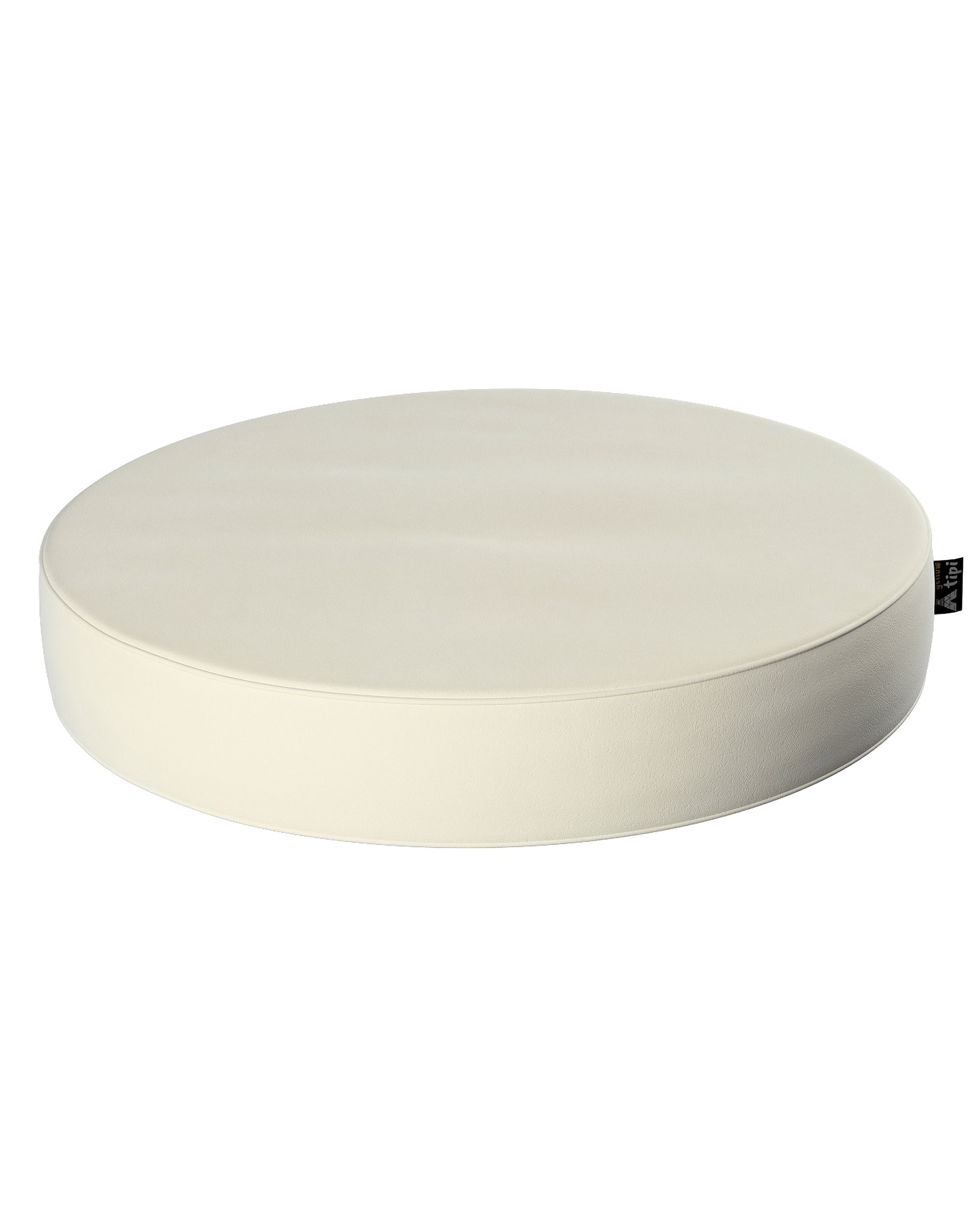 Pouf Dot couleur crème tissu brillant, velours
