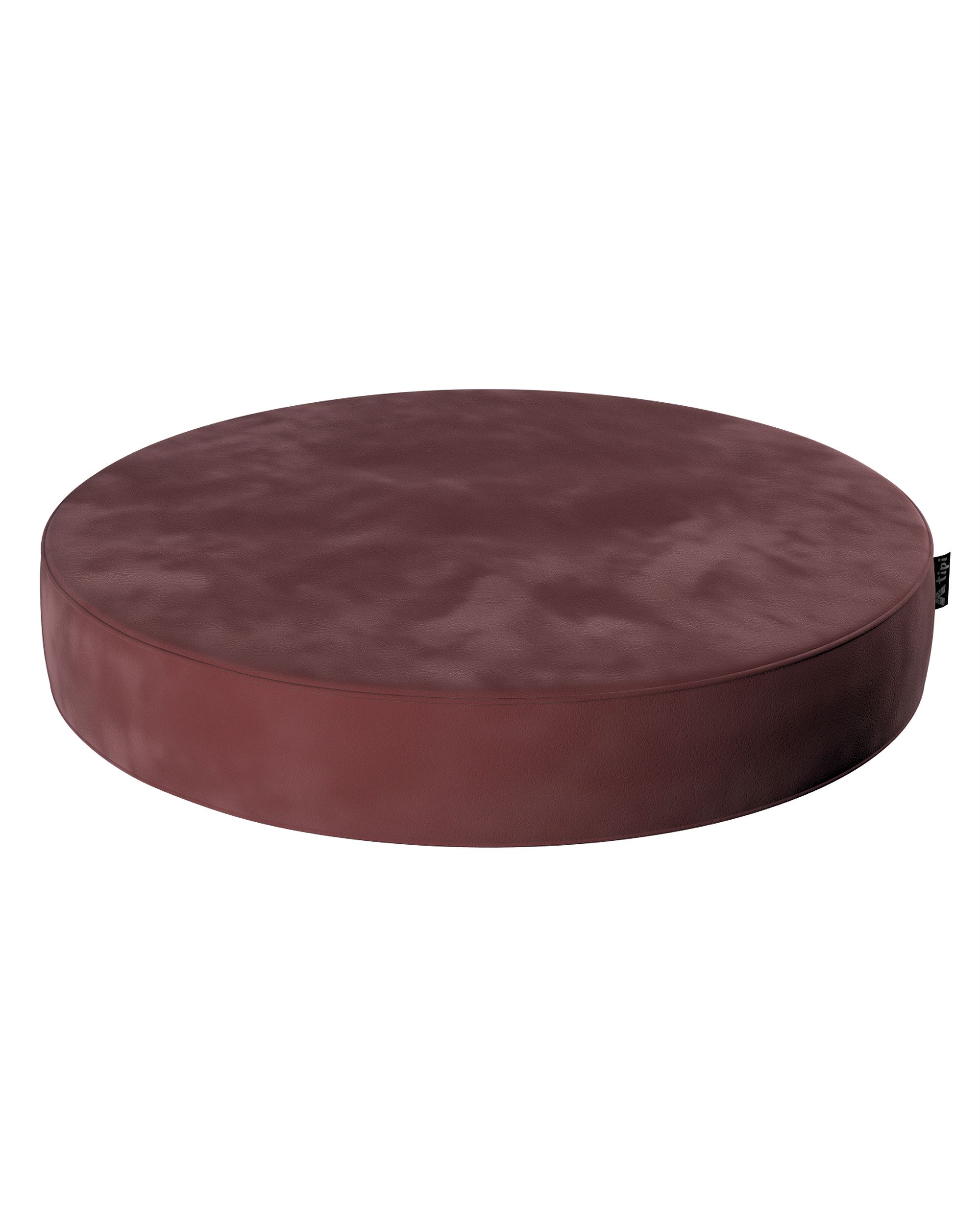Pouf Dot couleur rouge tissu brillant, velours