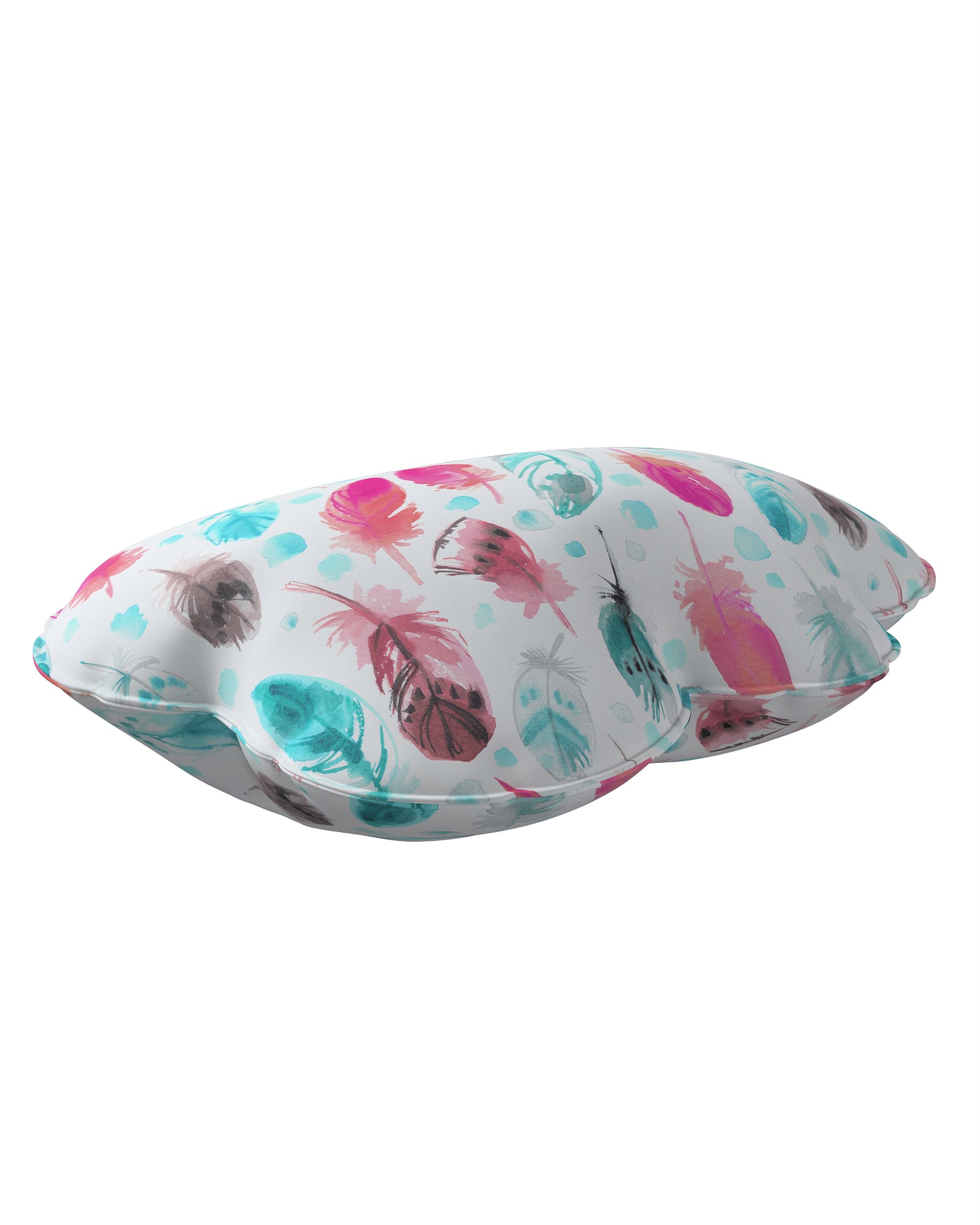 Coussin Soft Cloud couleur bleu tissu à motifs (hover)