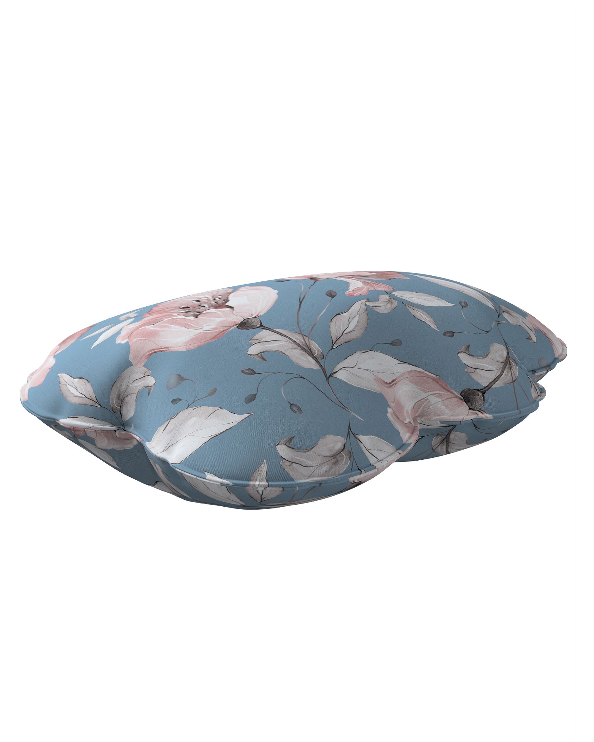 Coussin Soft Cloud couleur bleu tissu à motifs (hover)