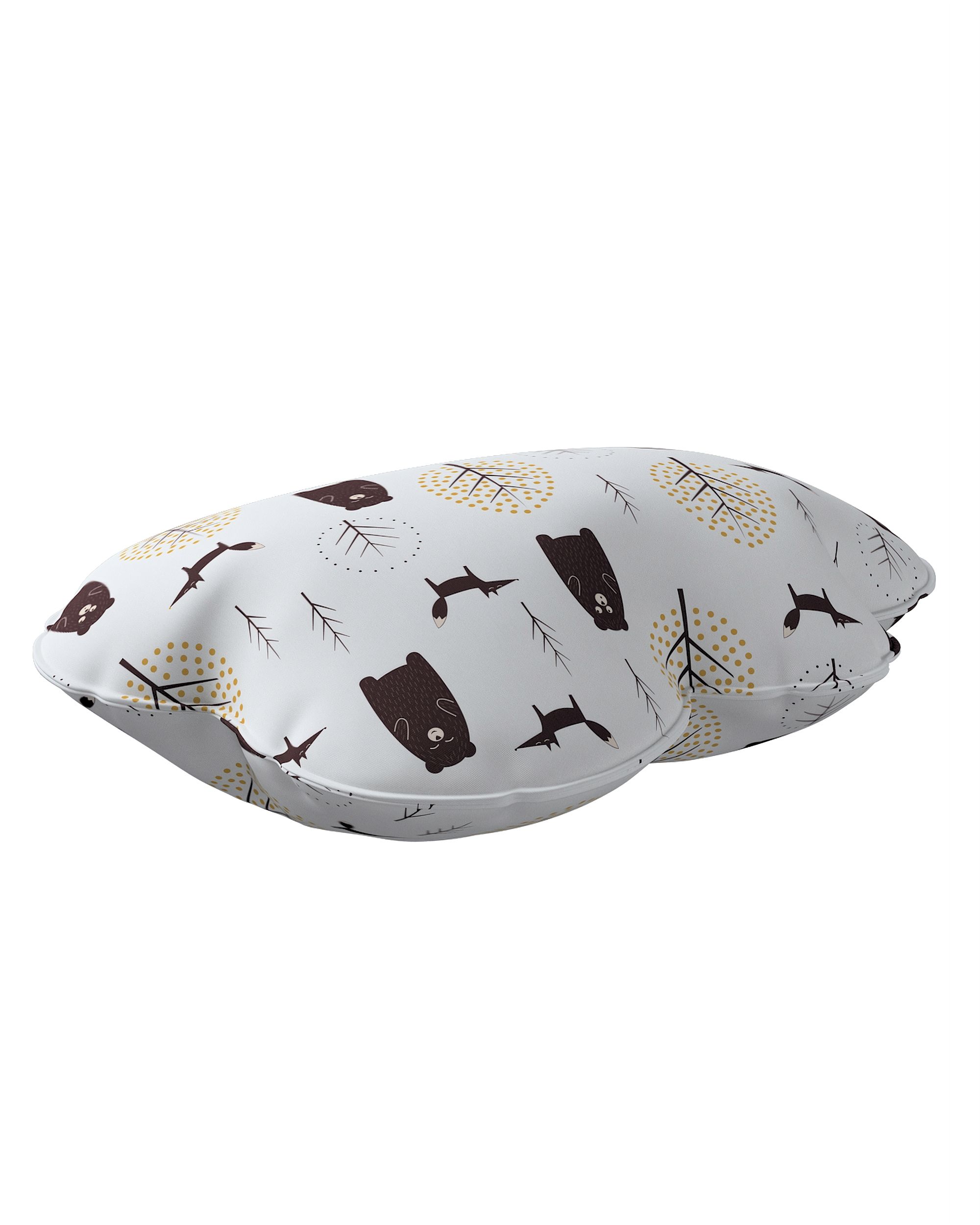 Coussin Soft Cloud couleur marron tissu à motifs (hover)