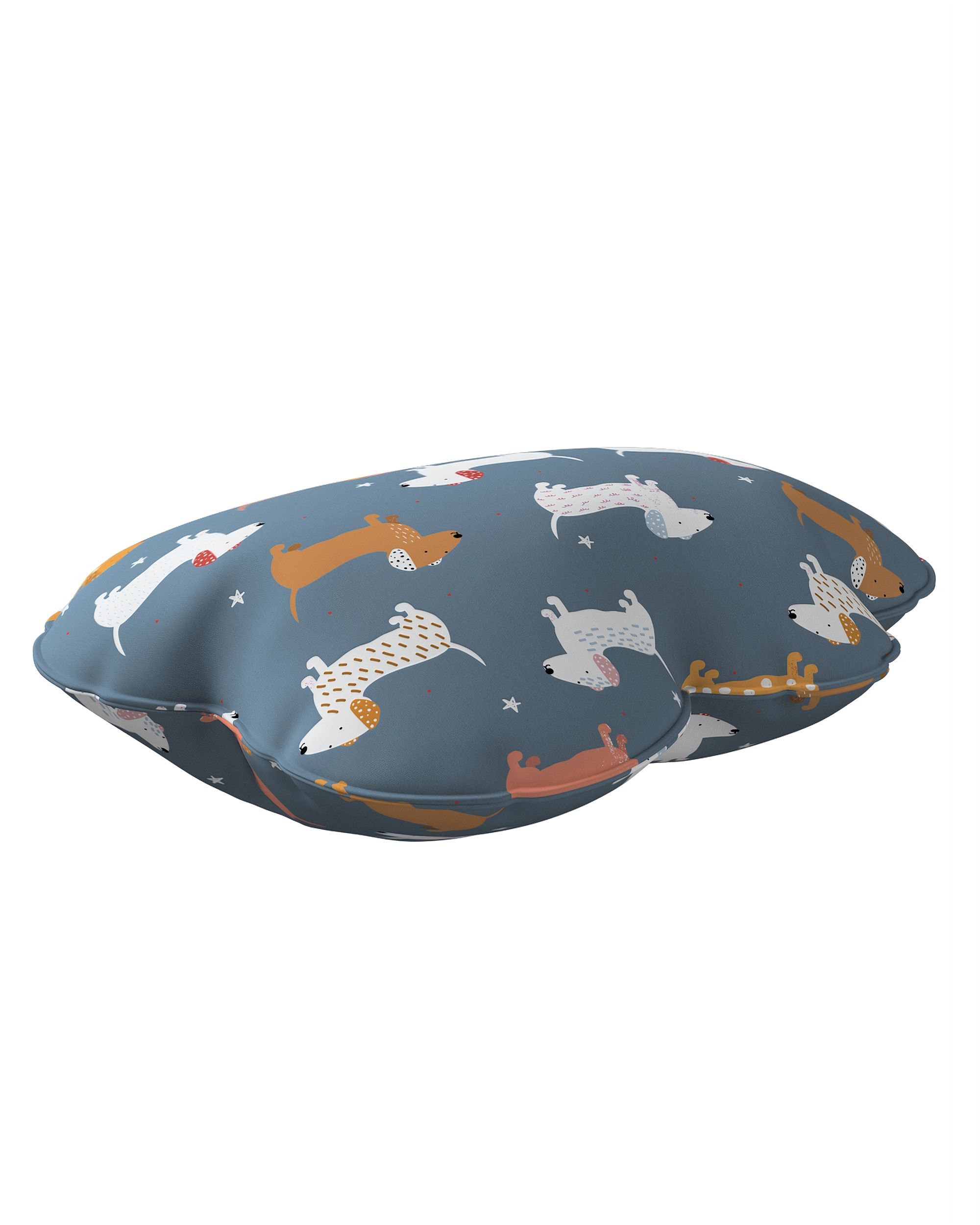 Coussin Soft Cloud couleur bleu tissu à motifs (hover)