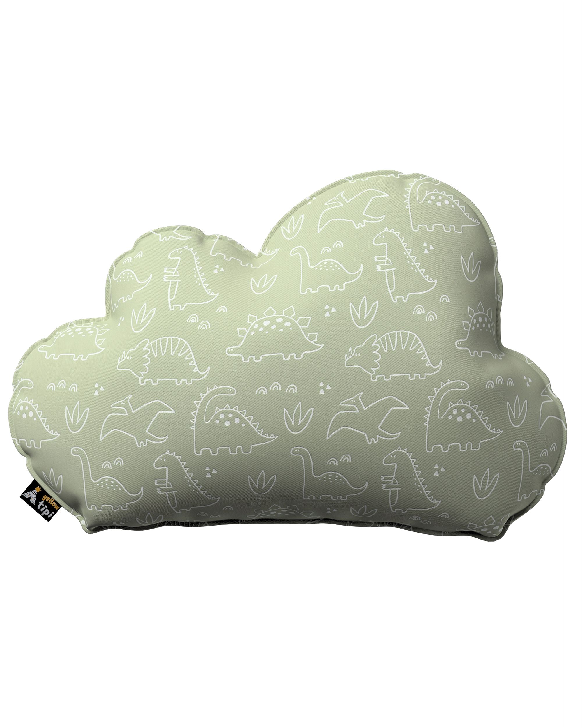 Coussin Soft Cloud couleur vert tissu à motifs