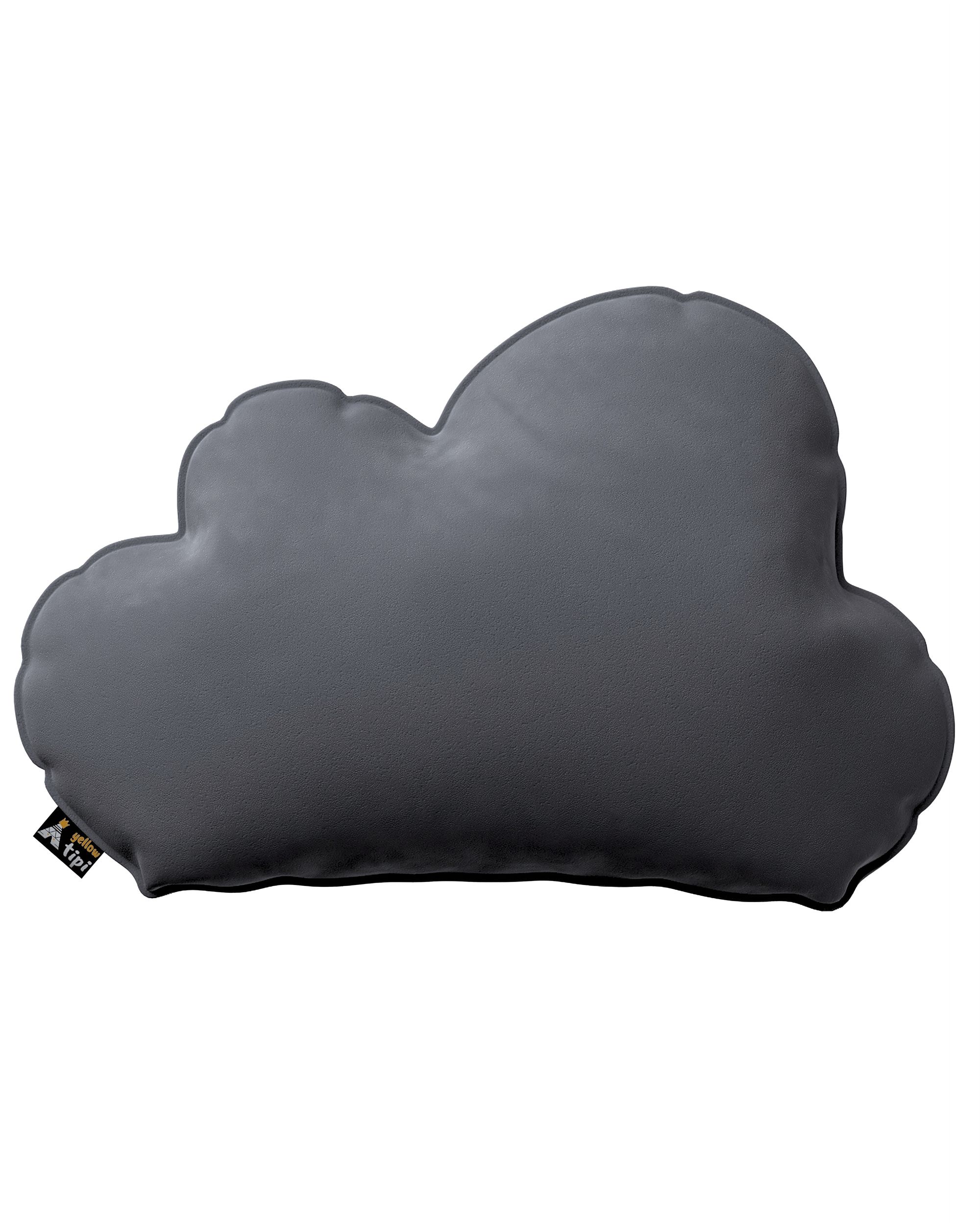 Coussin Soft Cloud couleur gris tissu brillant, velours