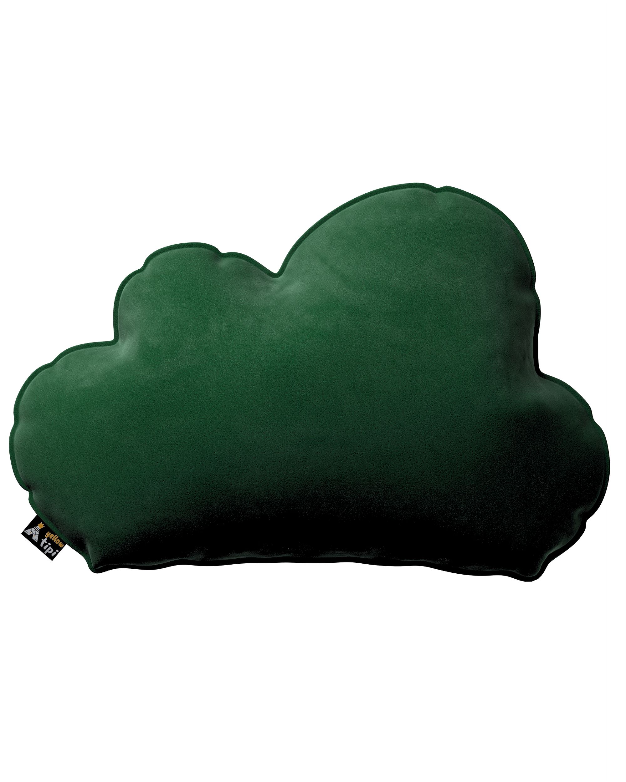 Coussin Soft Cloud couleur vert tissu brillant, velours