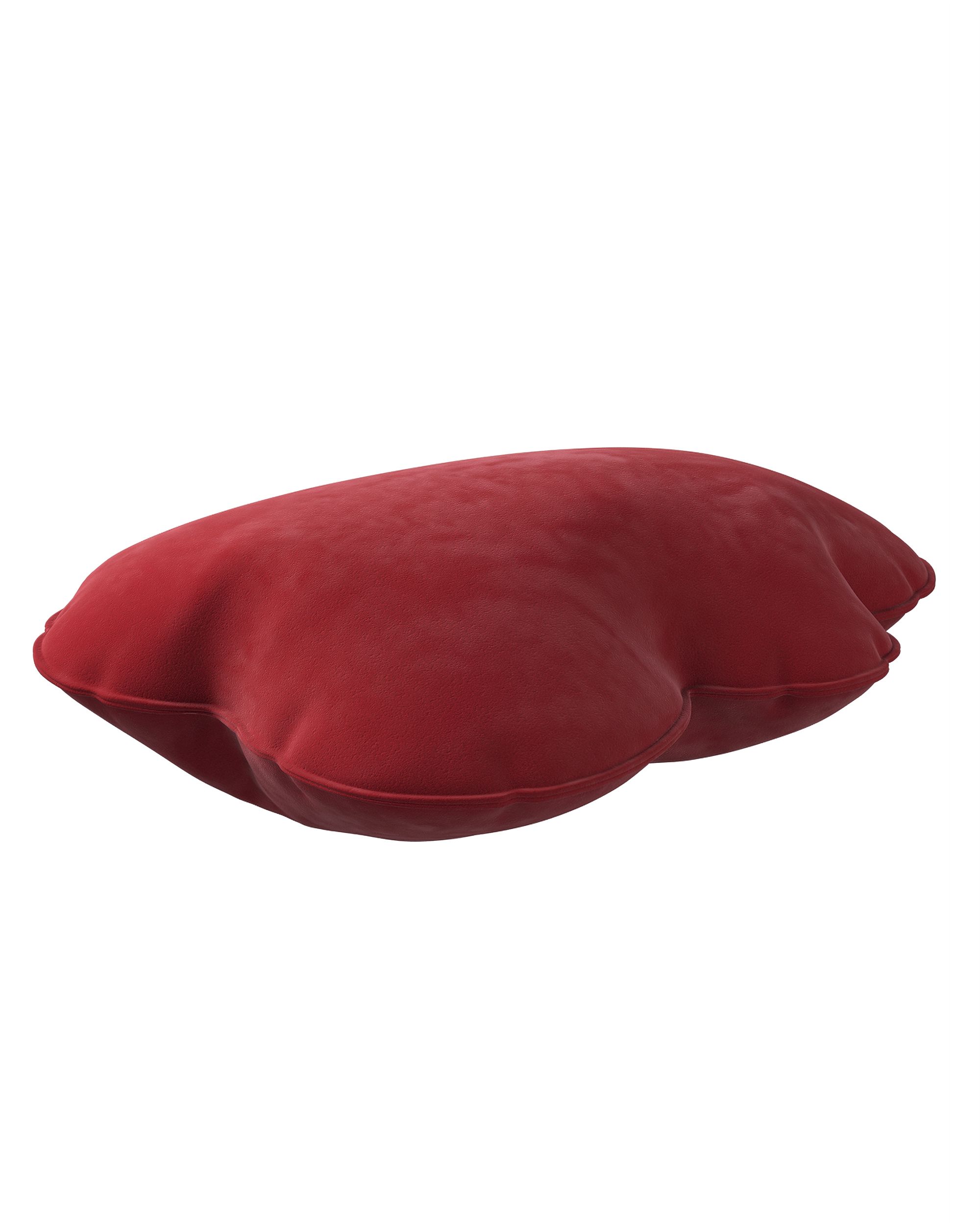 Coussin Soft Cloud couleur rouge tissu brillant, velours (hover)