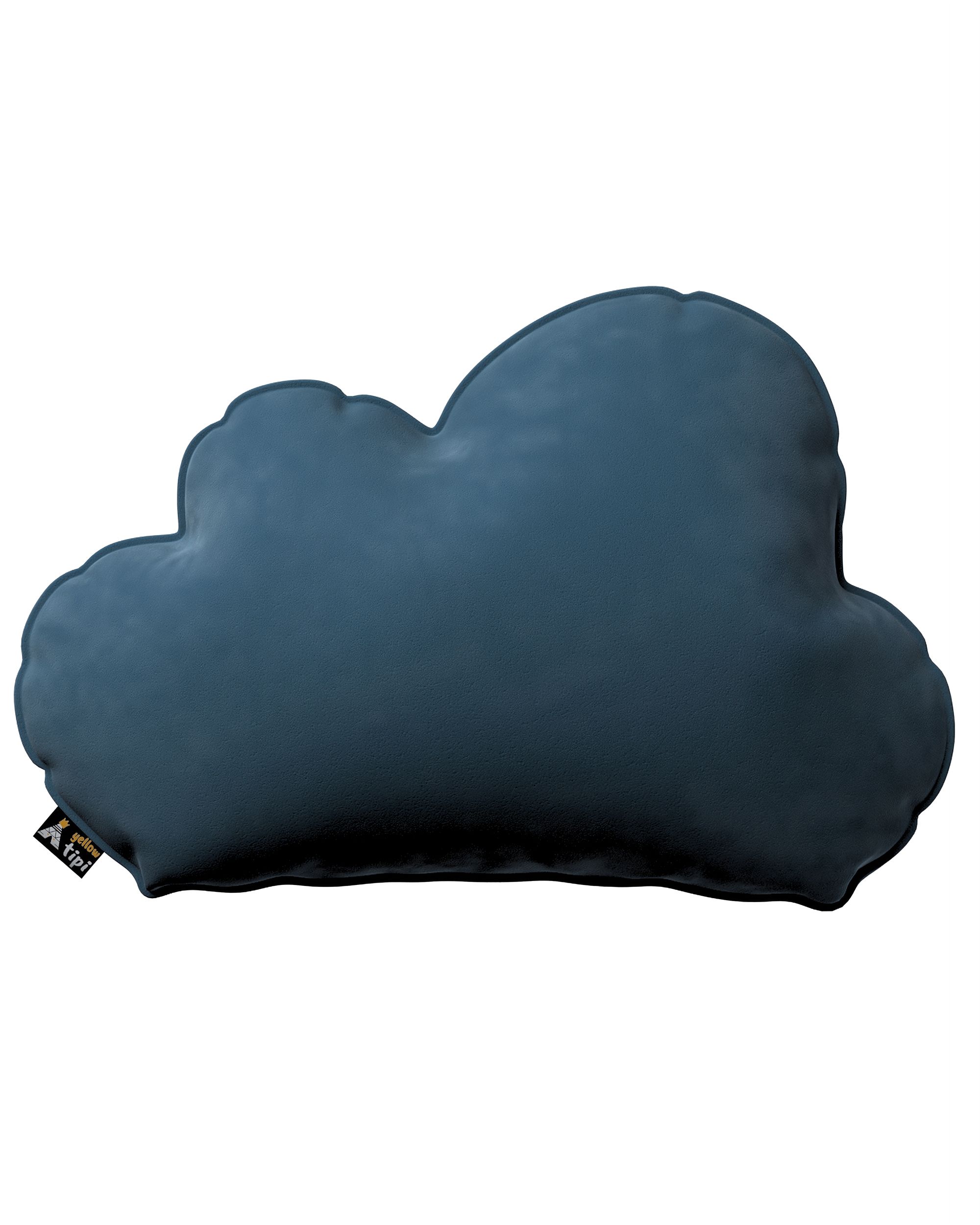 Coussin Soft Cloud couleur bleu tissu brillant, velours