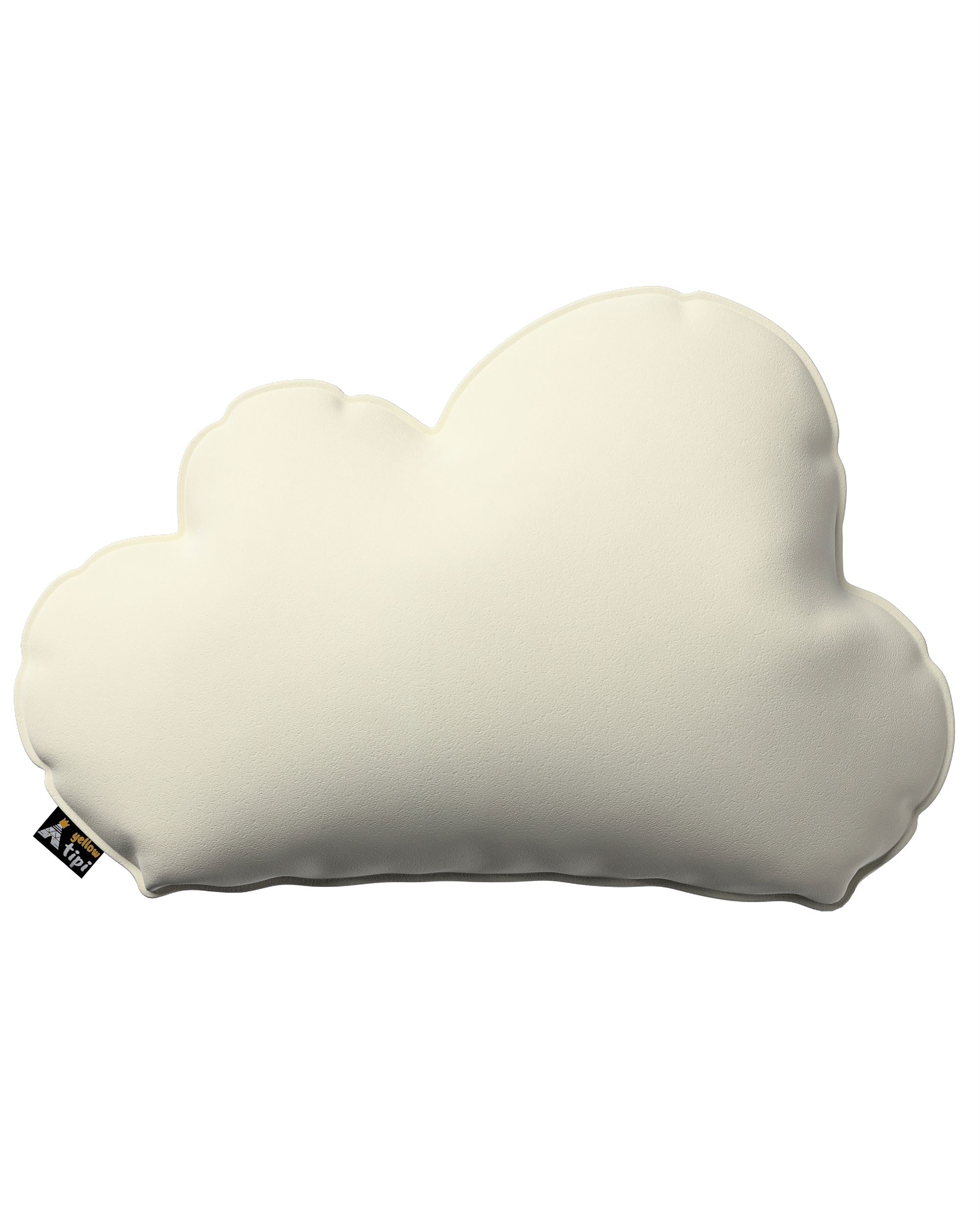 Coussin Soft Cloud couleur crème tissu brillant, velours