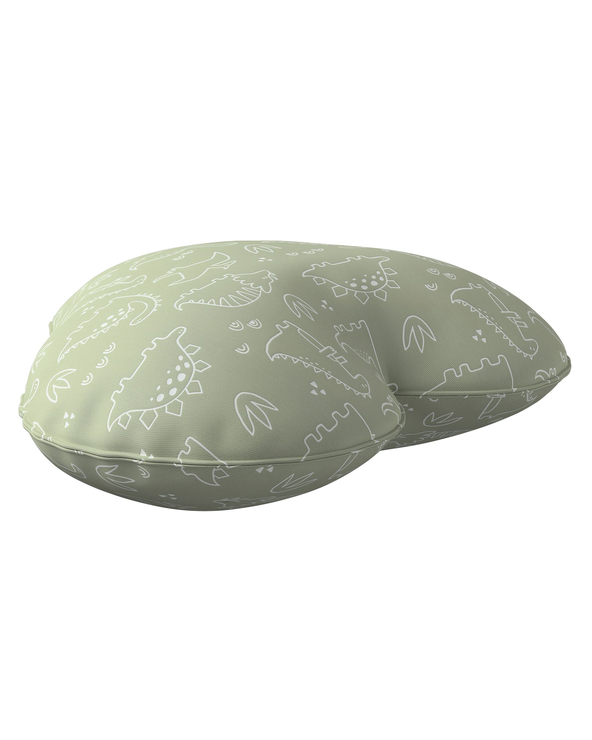 Coussin Heart of Love couleur vert tissu à motifs (hover)