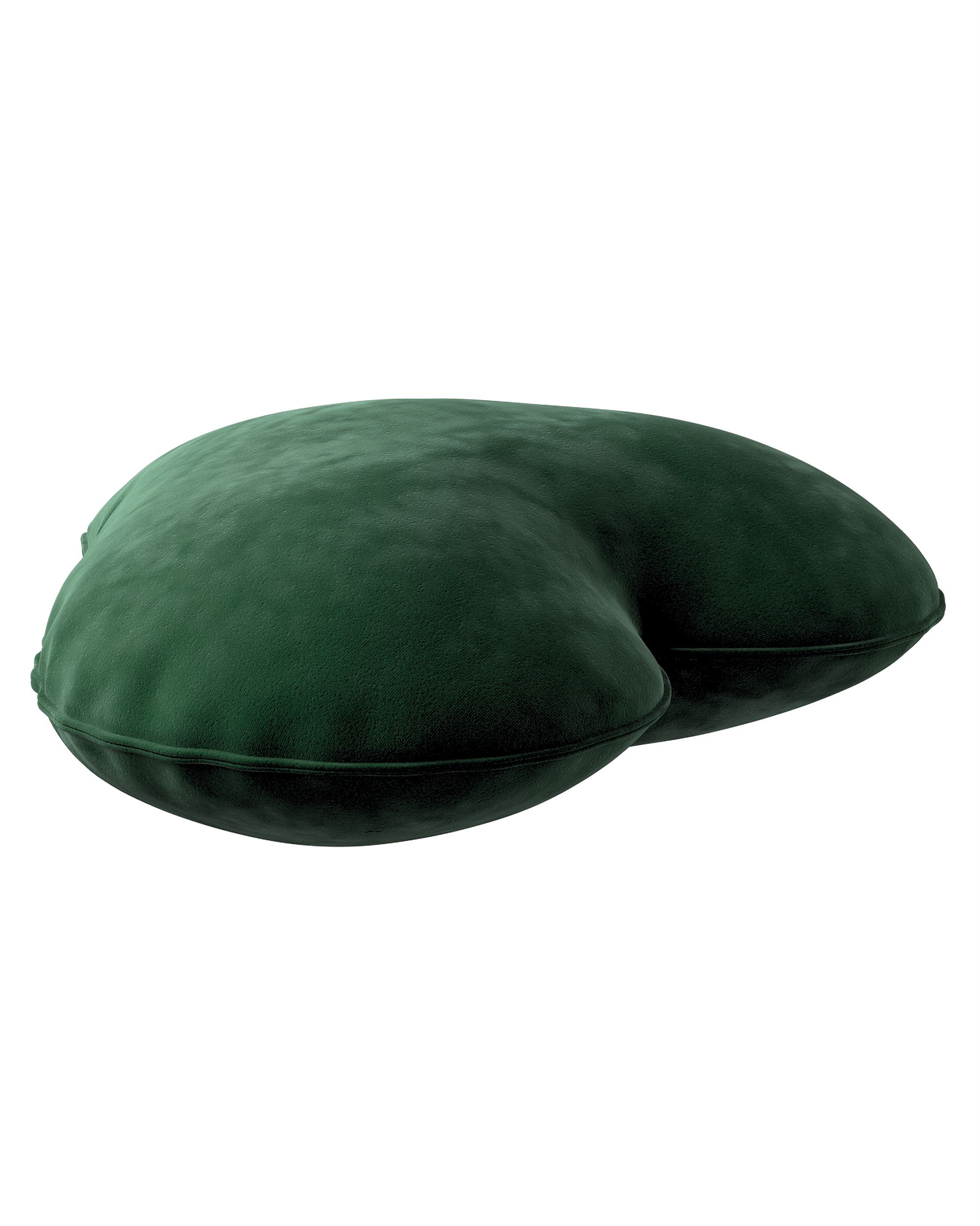 Coussin Heart of Love couleur vert tissu brillant, velours (hover)