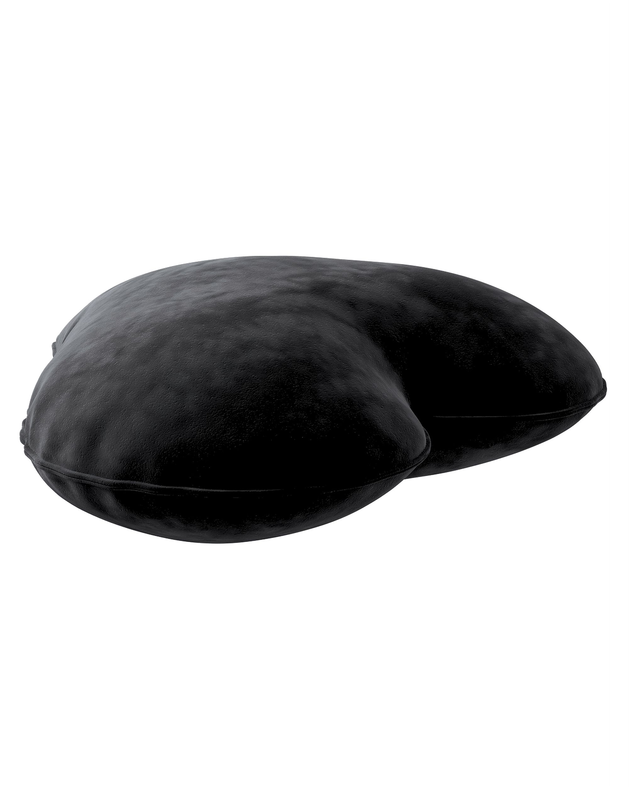 Coussin Heart of Love couleur noir tissu brillant, velours (hover)