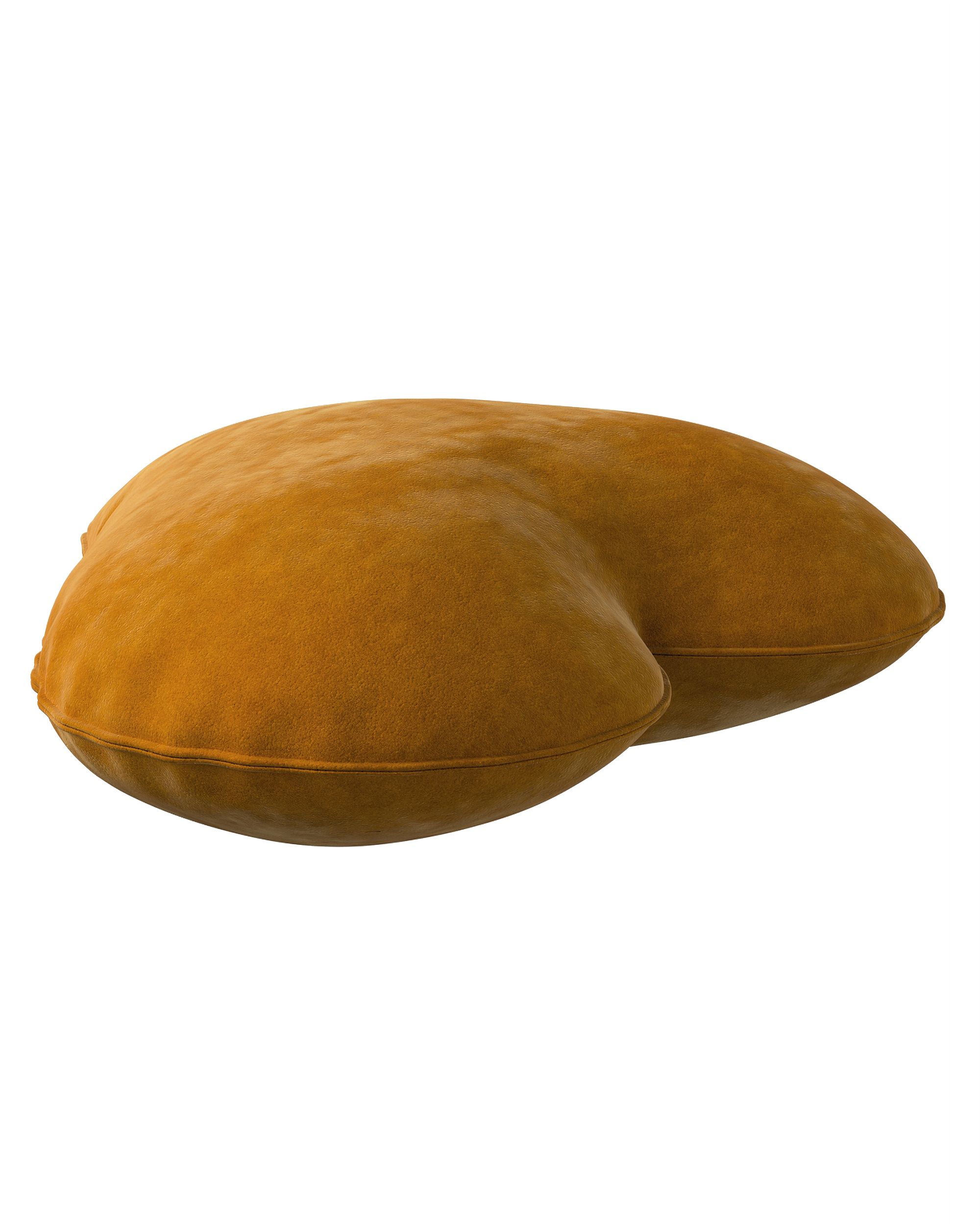 Coussin Heart of Love couleur jaune tissu brillant, velours (hover)