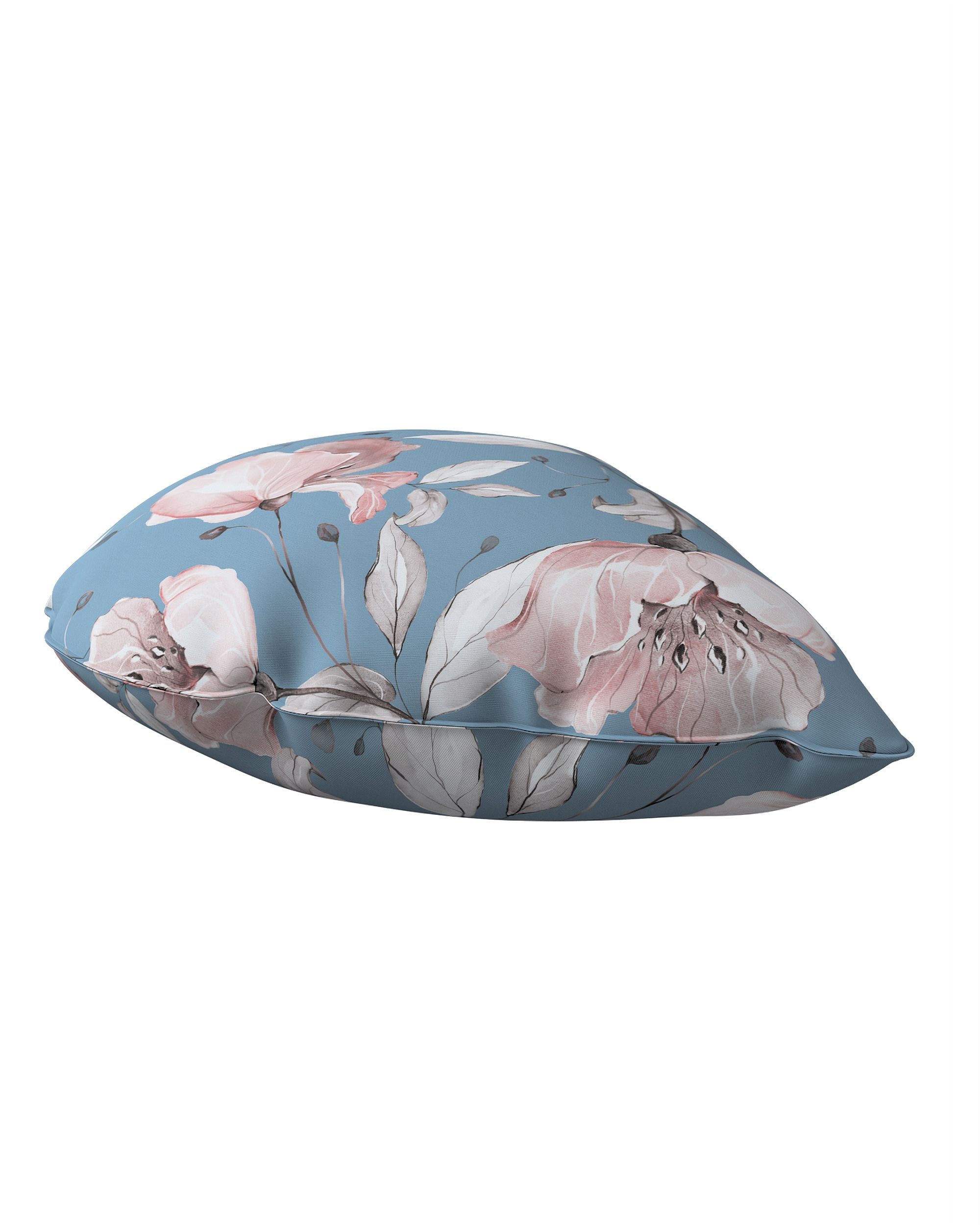 Coussin Sweet Drop couleur bleu tissu à motifs (hover)