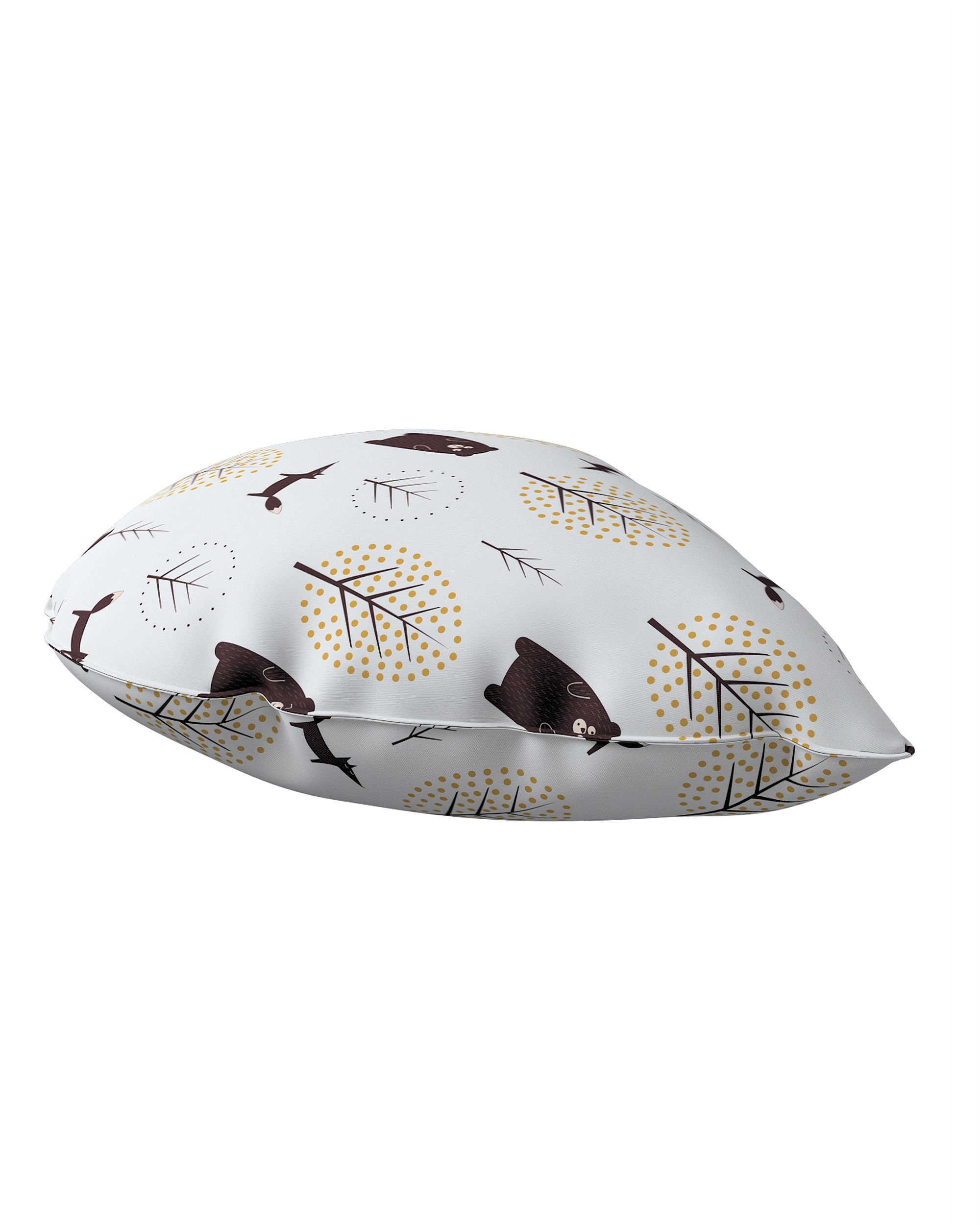 Coussin Sweet Drop couleur marron tissu à motifs (hover)
