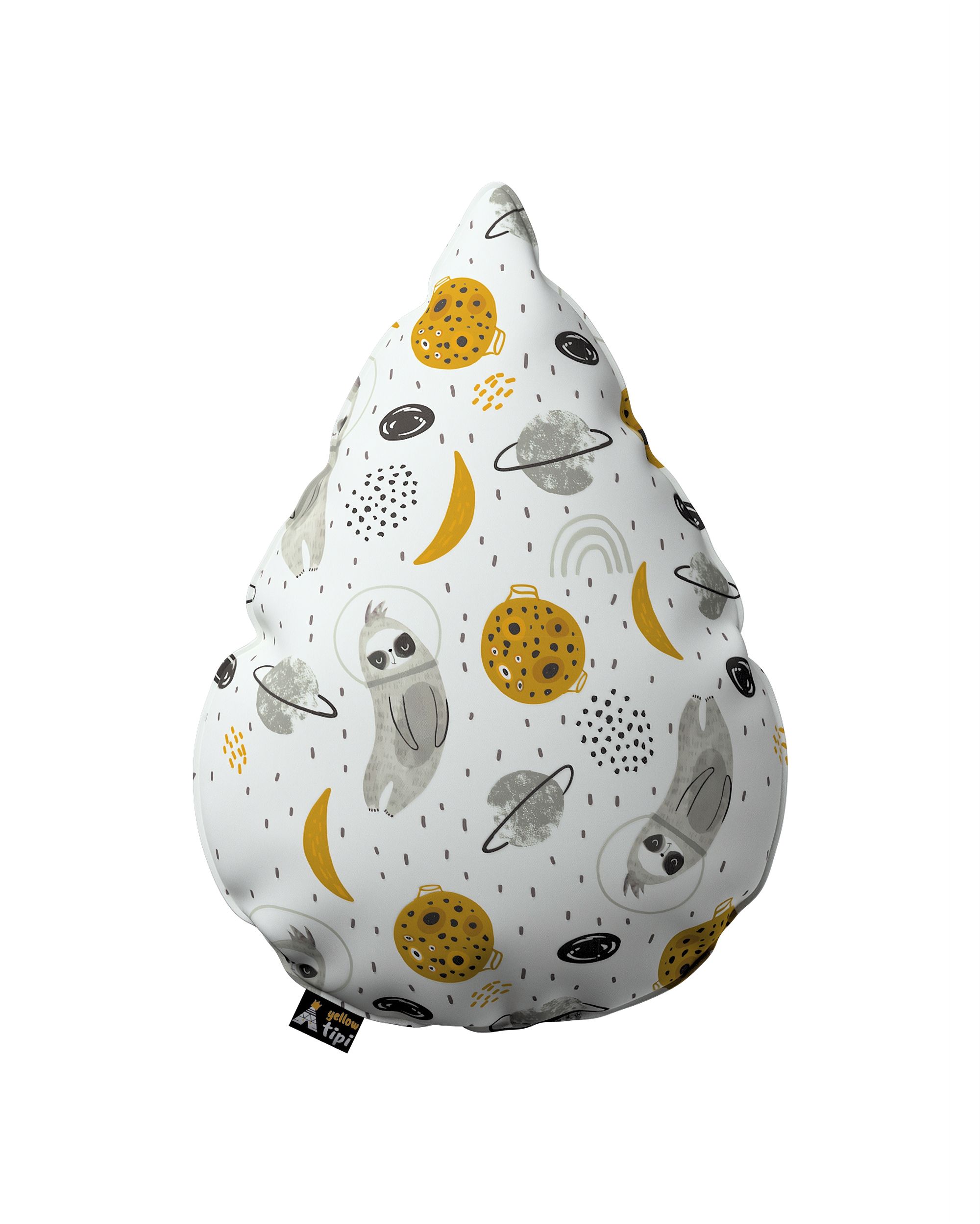 Coussin Sweet Drop couleur blanc tissu à motifs
