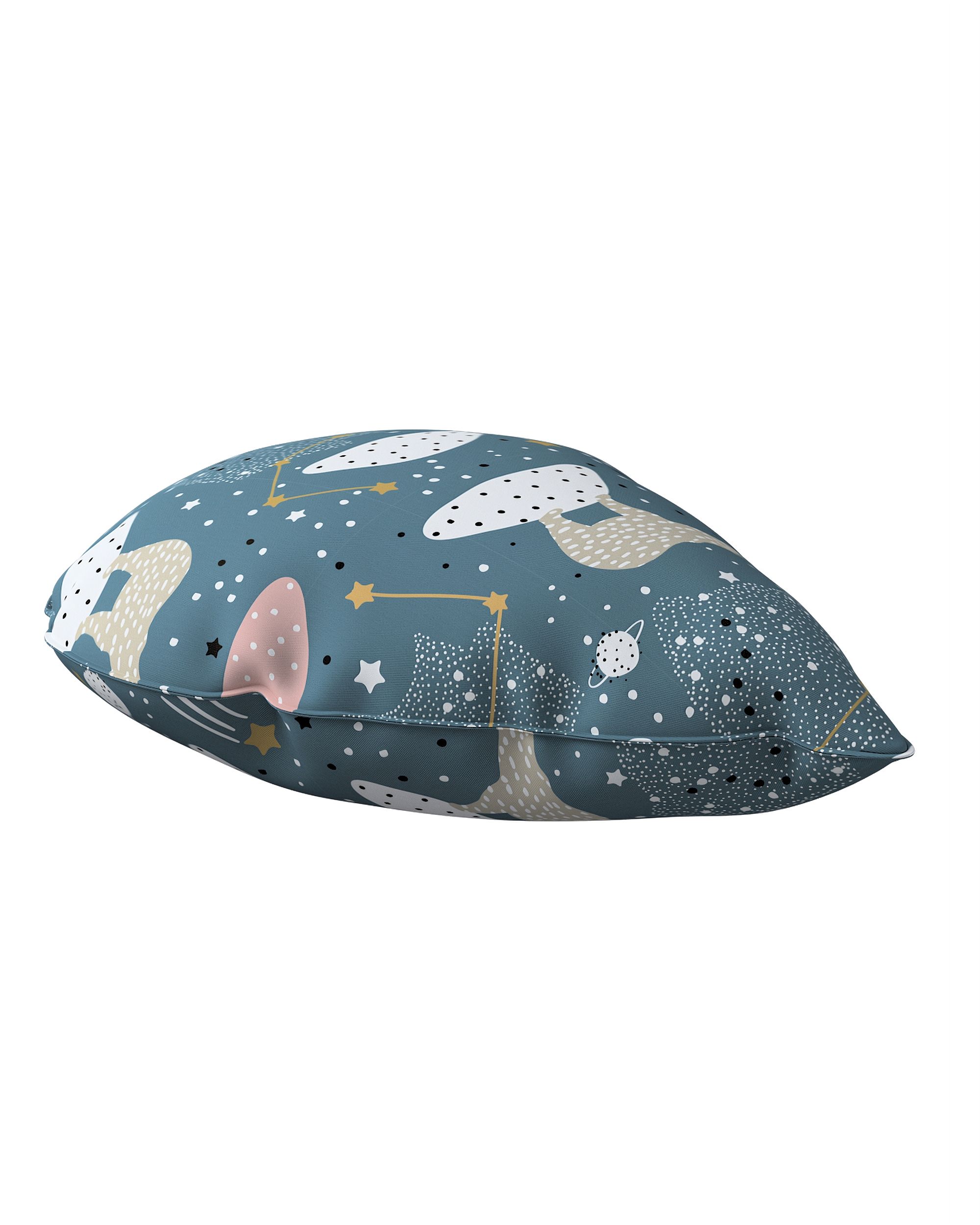 Coussin Sweet Drop couleur bleu tissu à motifs (hover)
