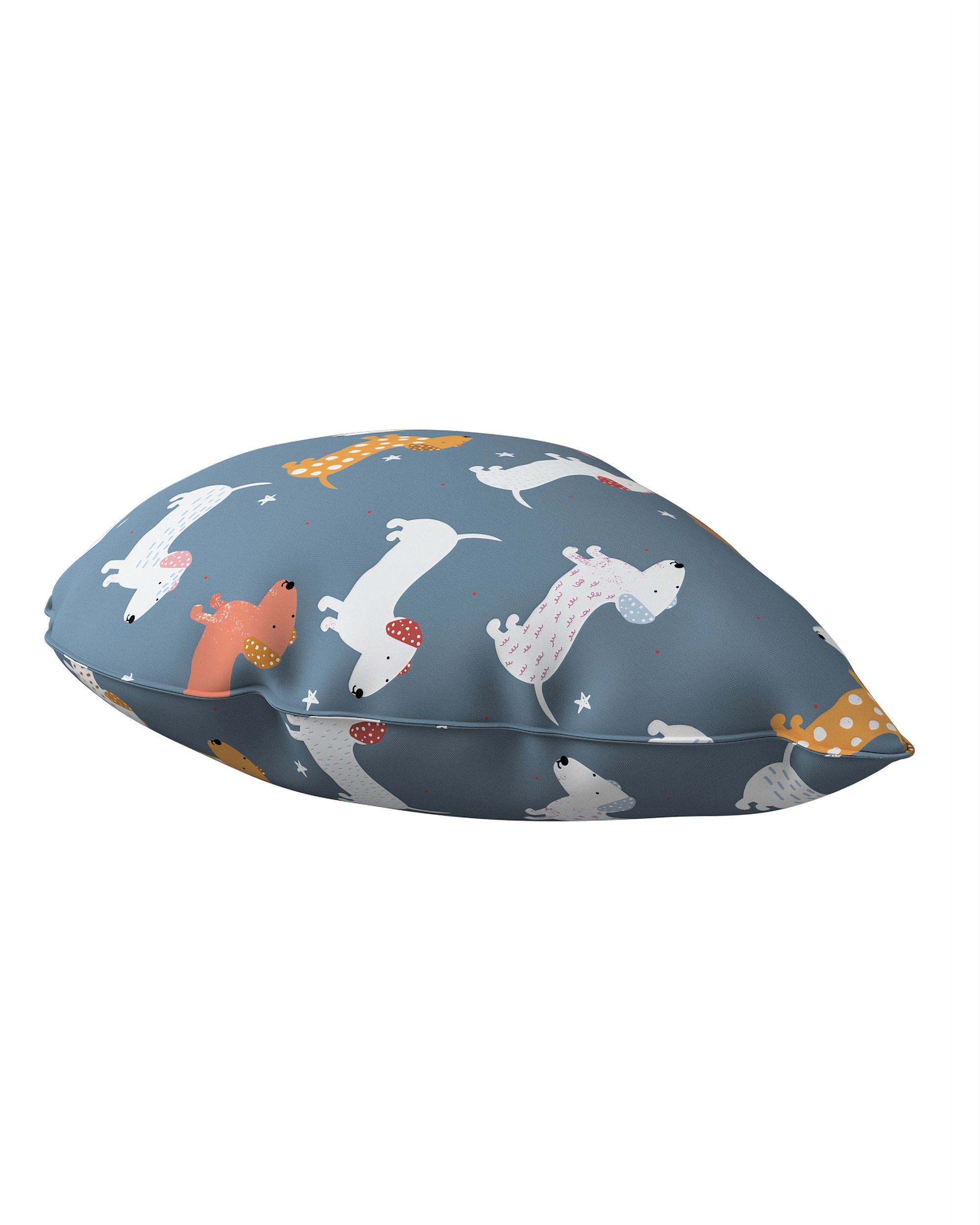 Coussin Sweet Drop couleur bleu tissu à motifs (hover)