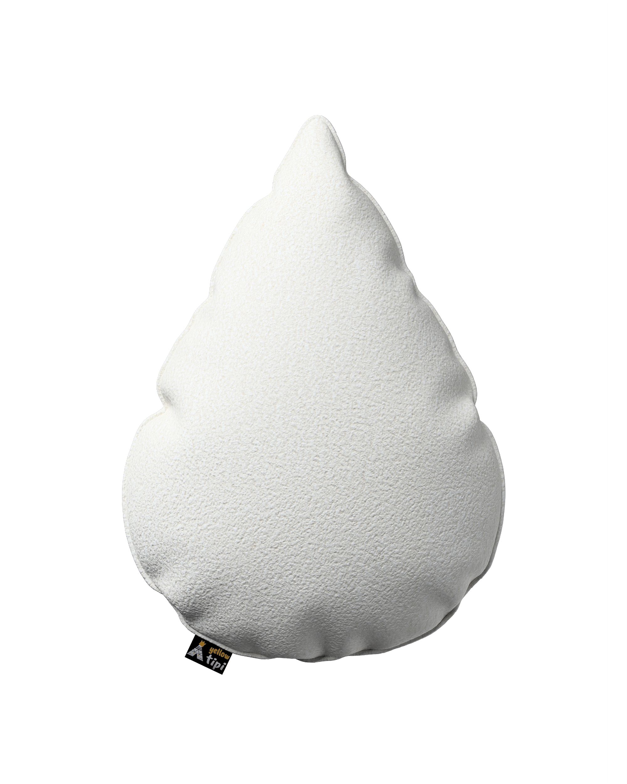 Coussin Sweet Drop couleur blanc tissu tresse