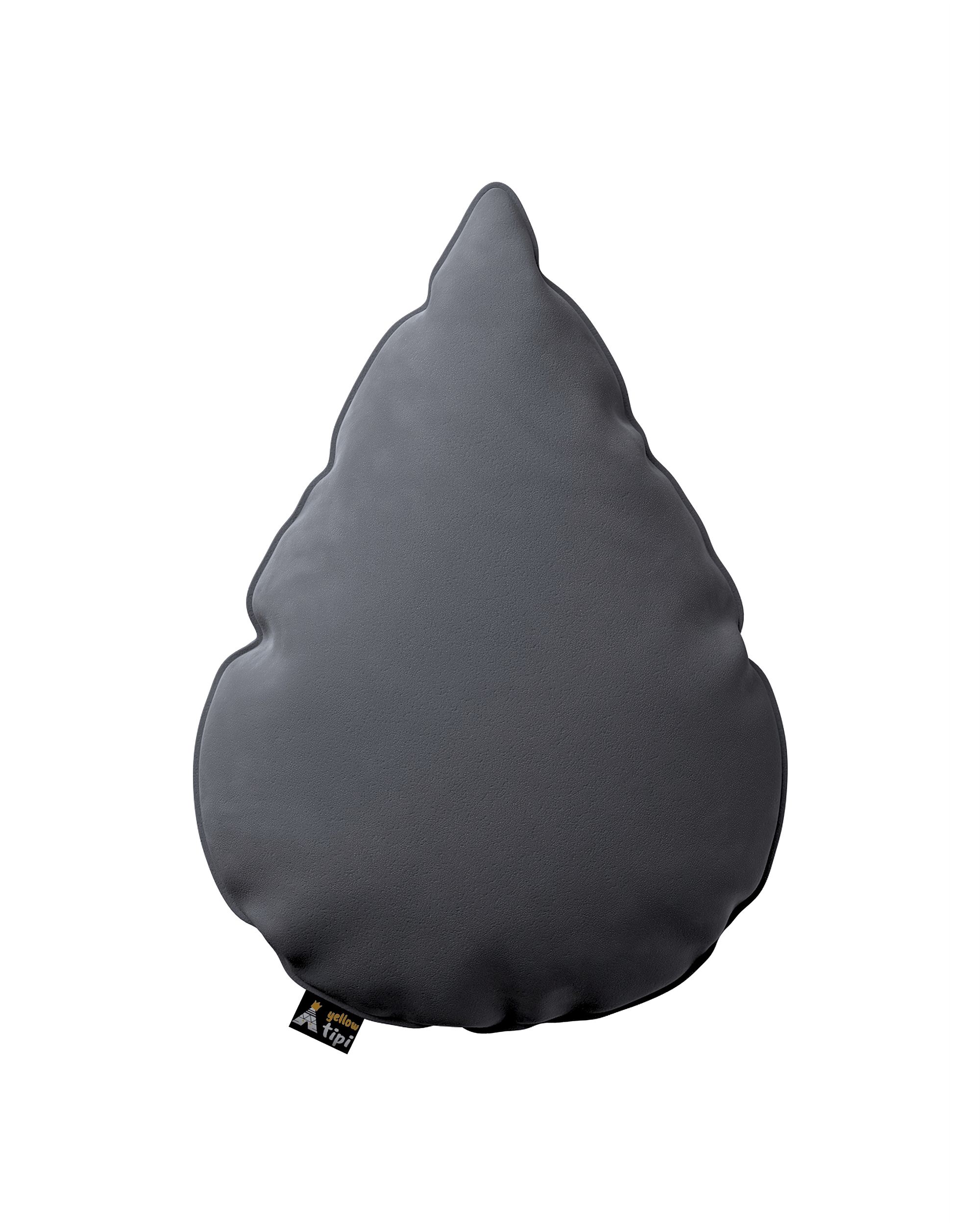 Coussin Sweet Drop couleur gris tissu brillant, velours