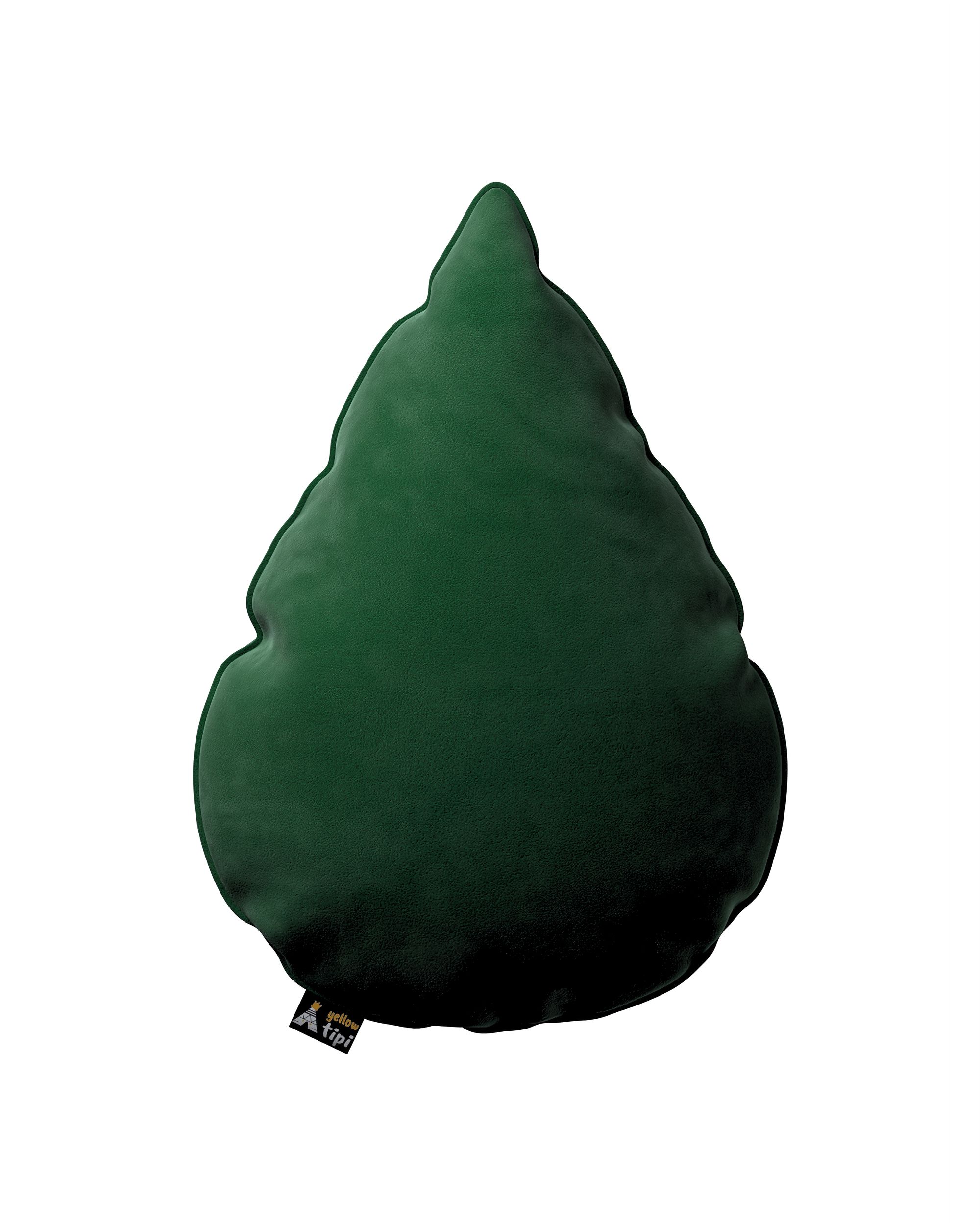 Coussin Sweet Drop couleur vert tissu brillant, velours