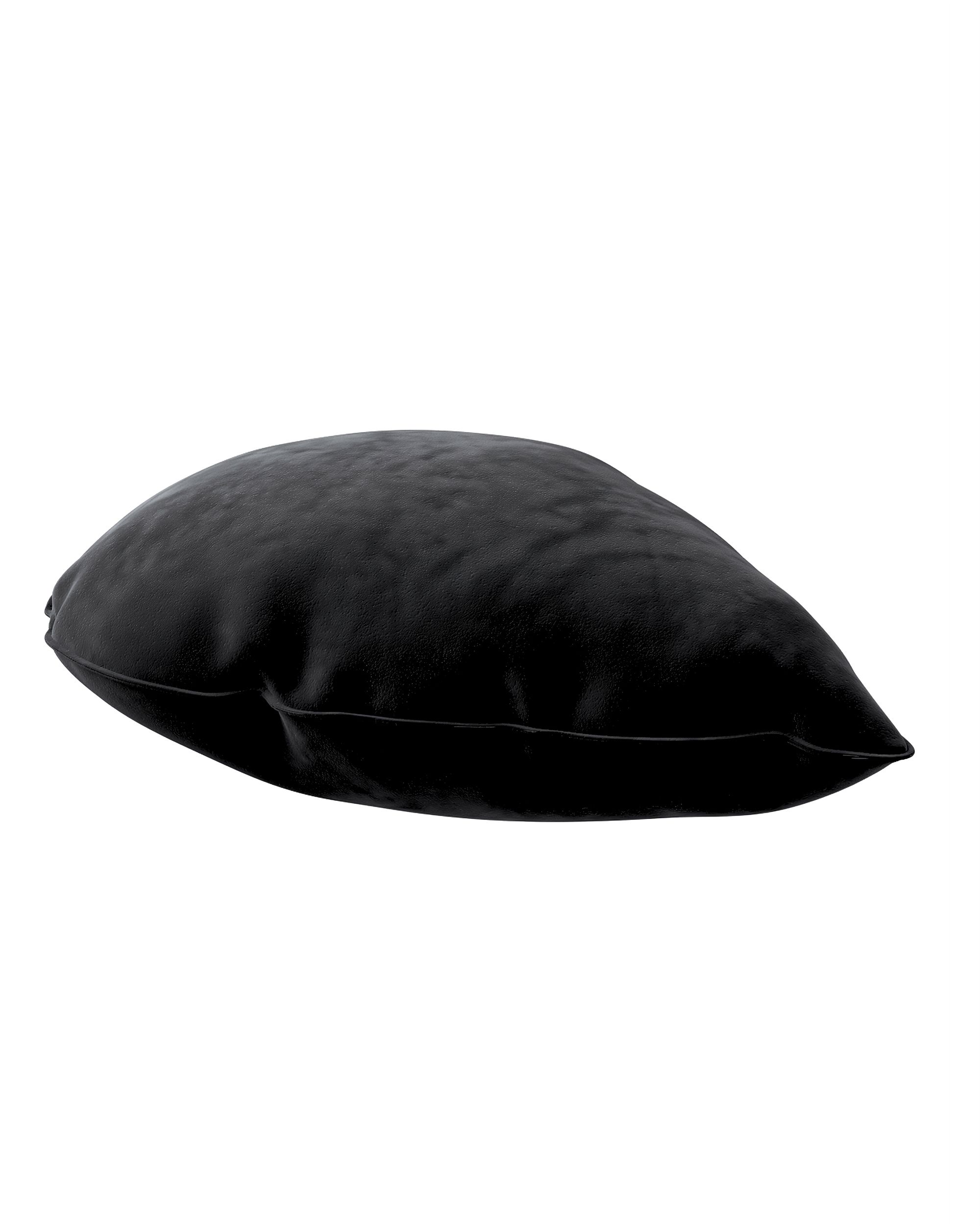 Coussin Sweet Drop couleur noir tissu brillant, velours (hover)