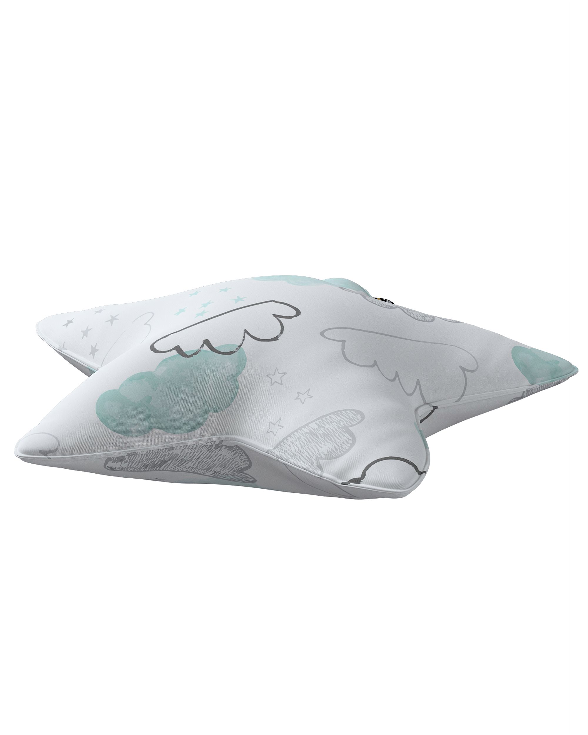 Coussin Lucky Star couleur blanc tissu à motifs (hover)