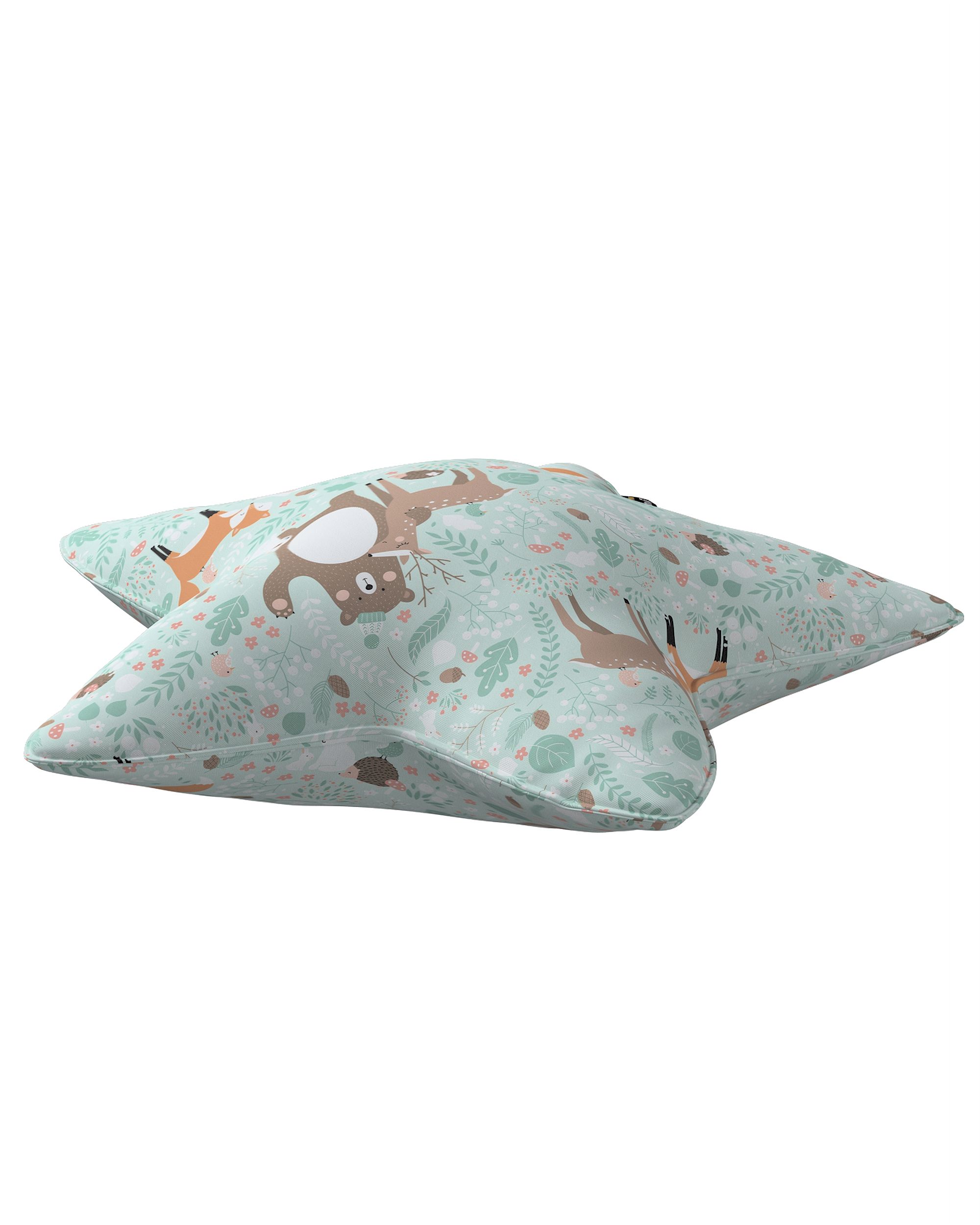 Coussin Lucky Star couleur vert tissu à motifs (hover)