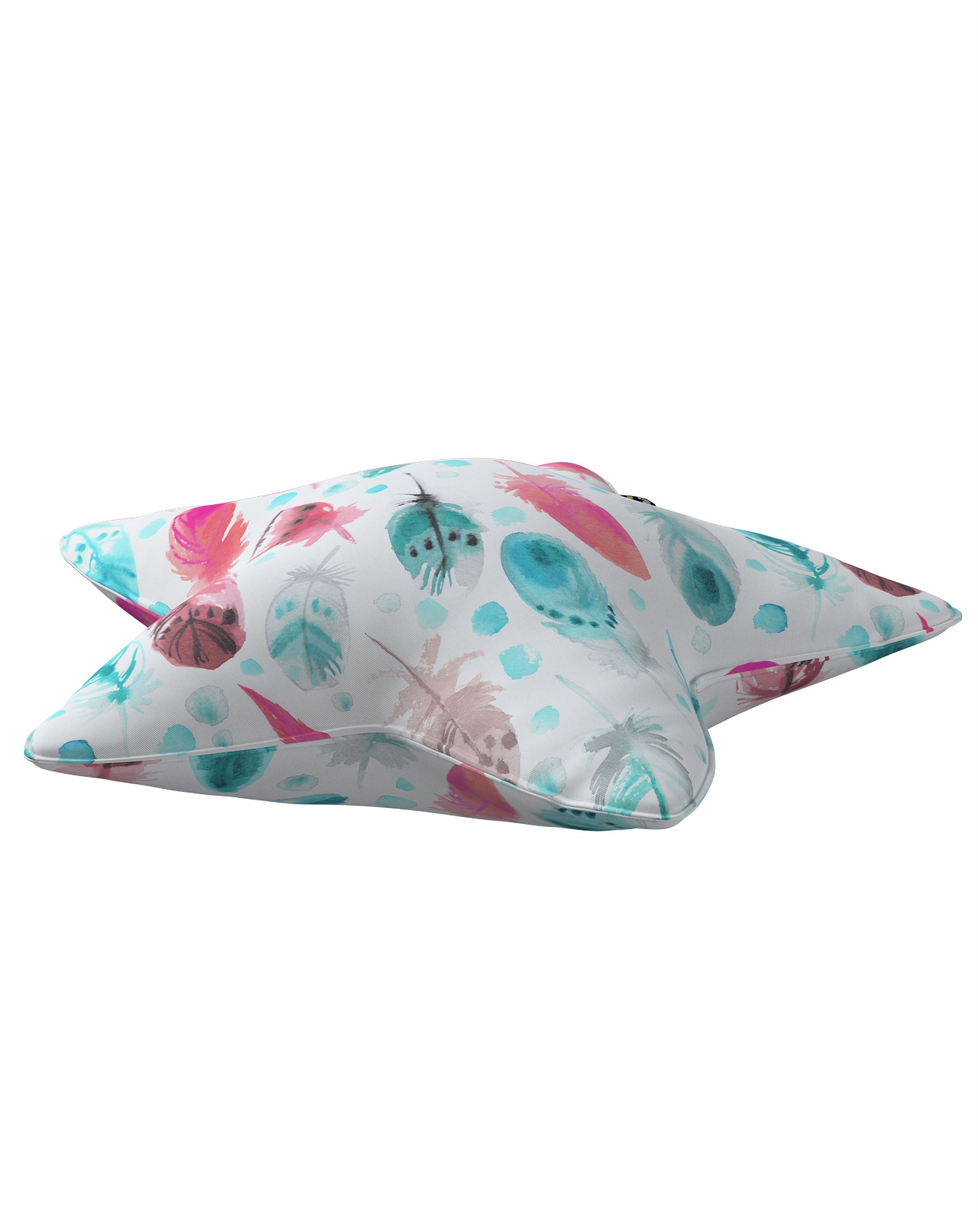 Coussin Lucky Star couleur bleu tissu à motifs (hover)