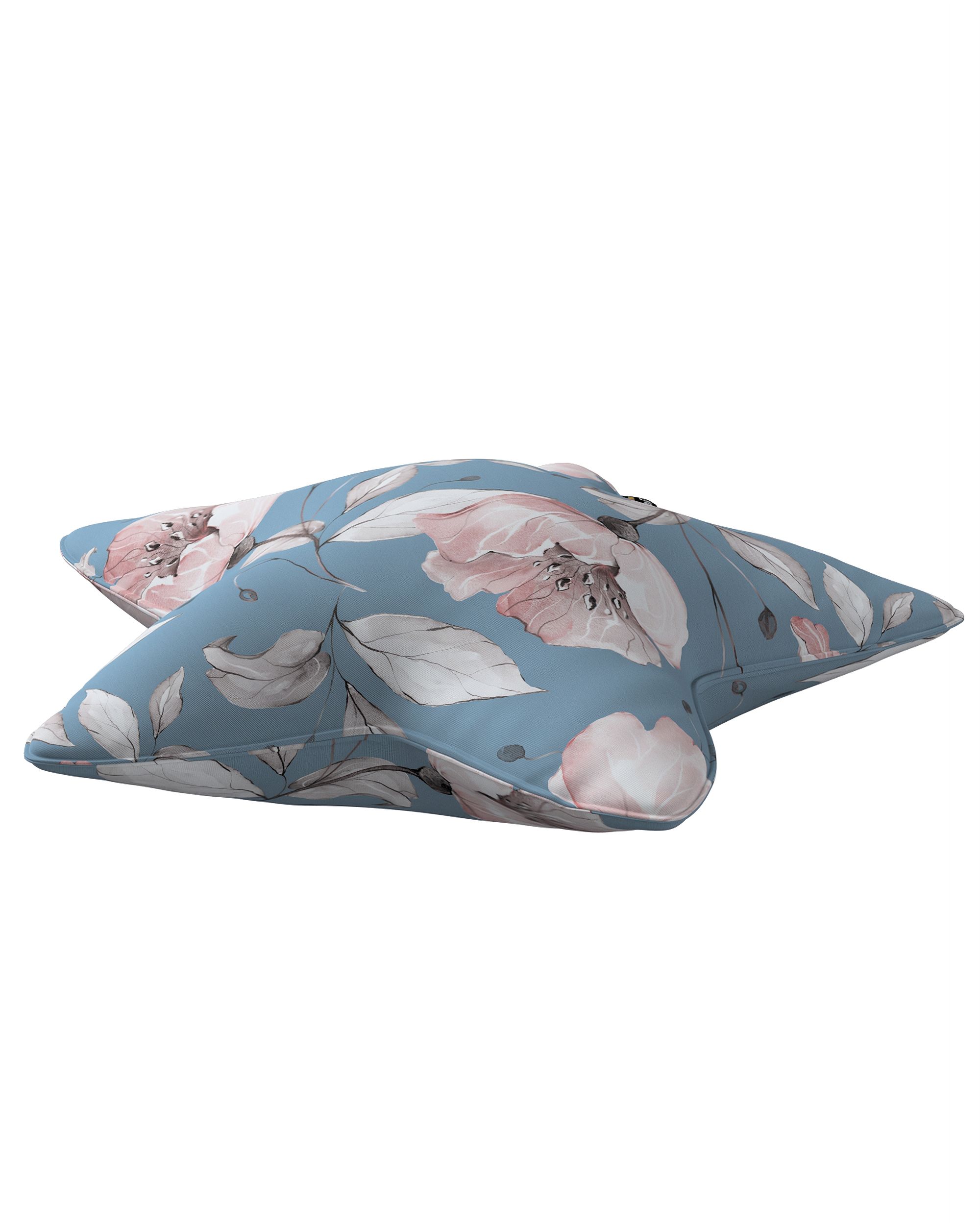 Coussin Lucky Star couleur bleu tissu à motifs (hover)