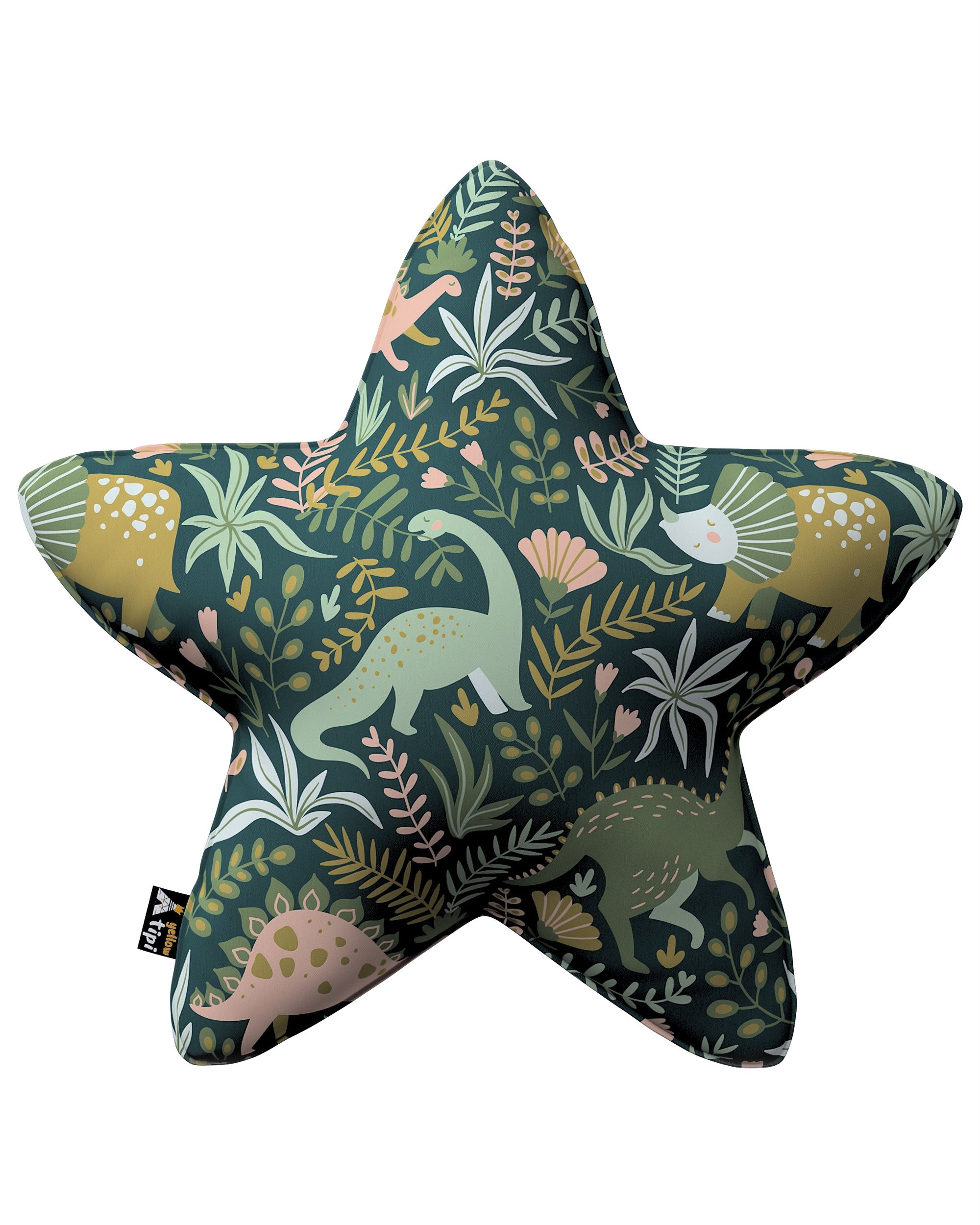 Coussin Lucky Star couleur vert tissu à motifs