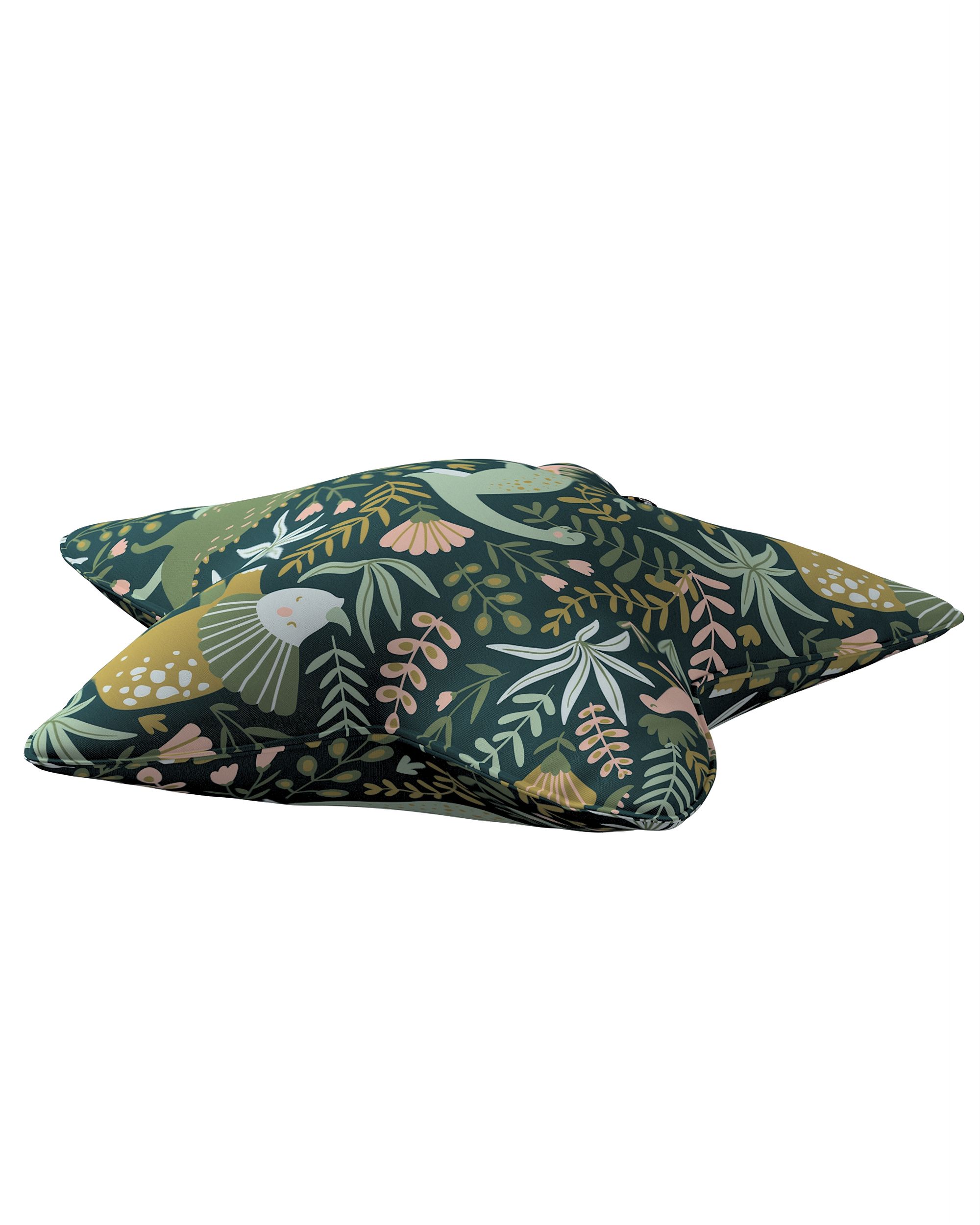 Coussin Lucky Star couleur vert tissu à motifs (hover)