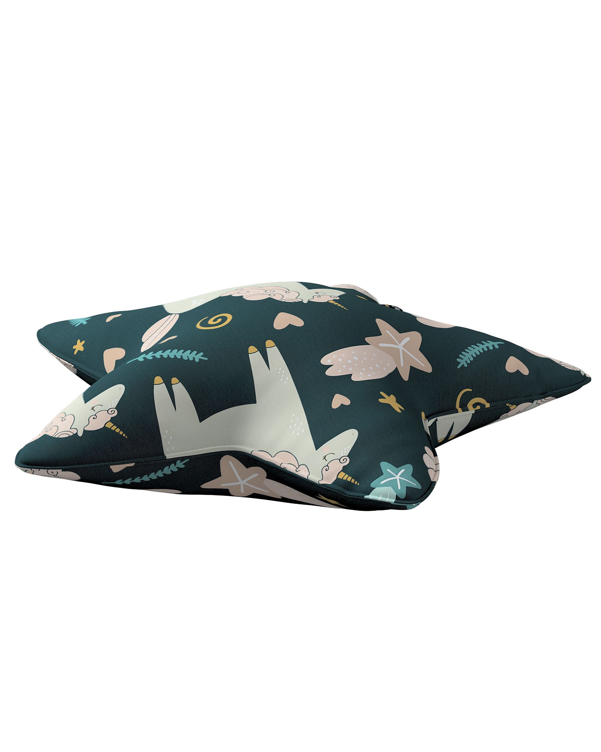 Coussin Lucky Star couleur marron tissu à motifs (hover)
