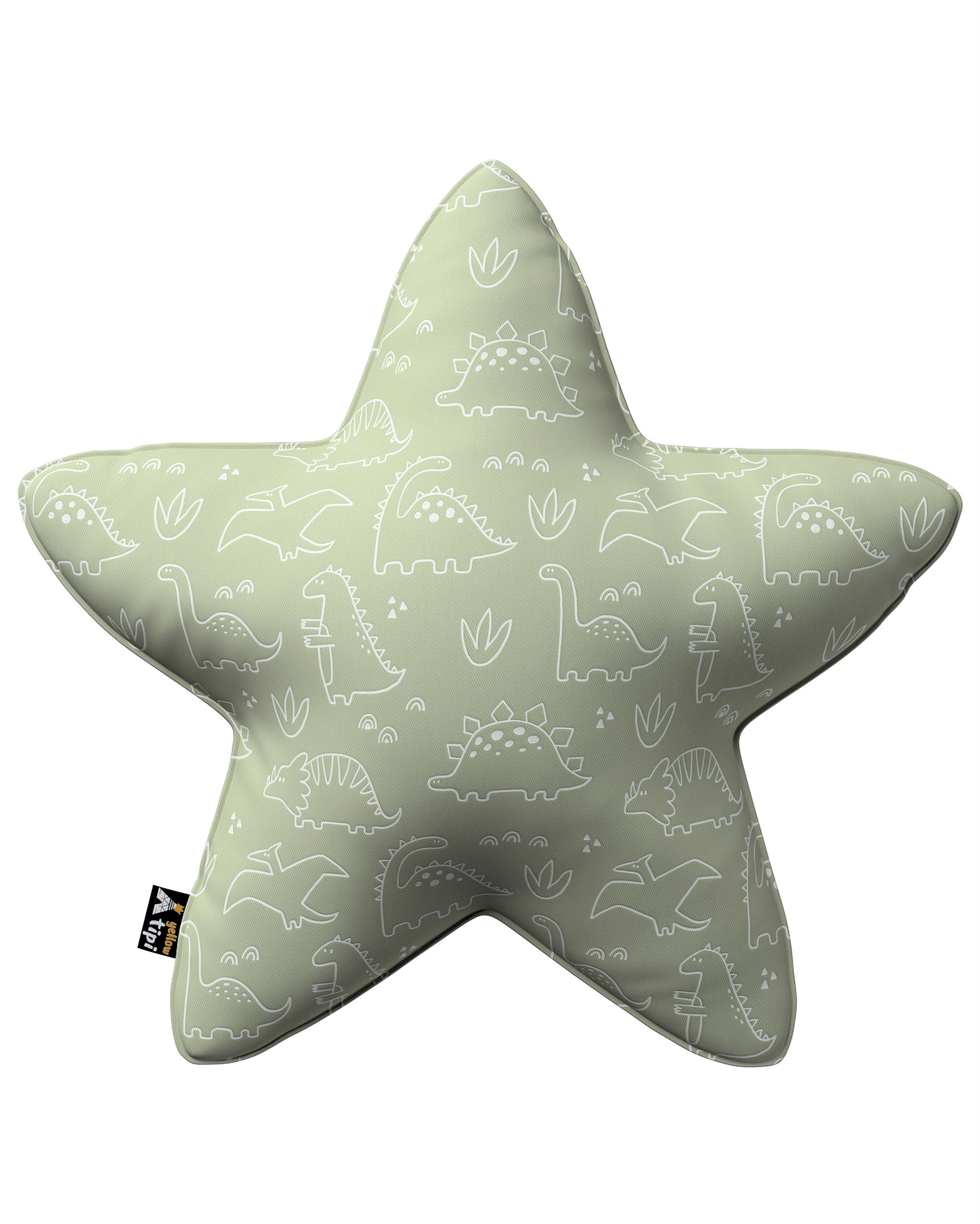 Coussin Lucky Star couleur vert tissu à motifs