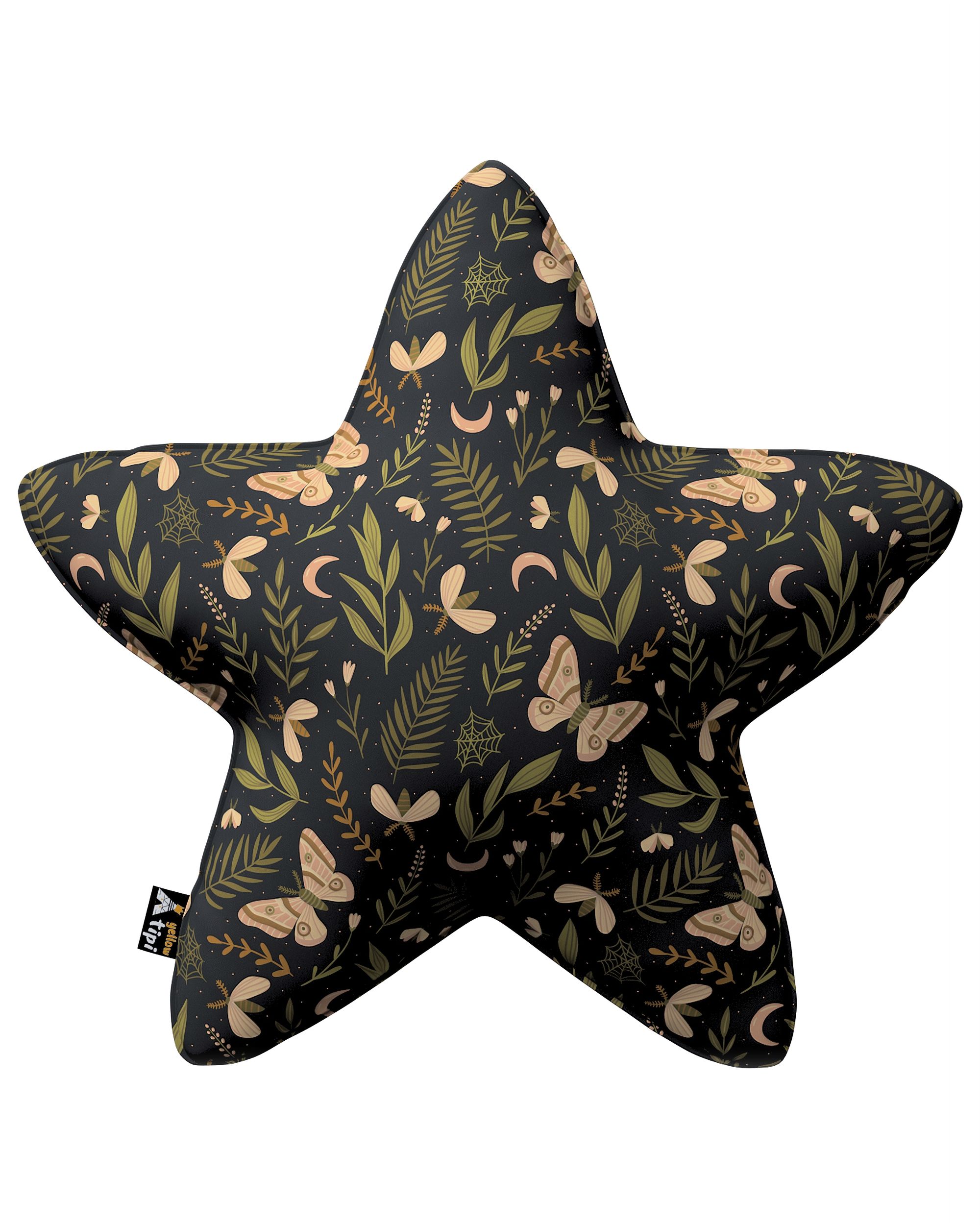 Coussin Lucky Star couleur noir tissu à motifs