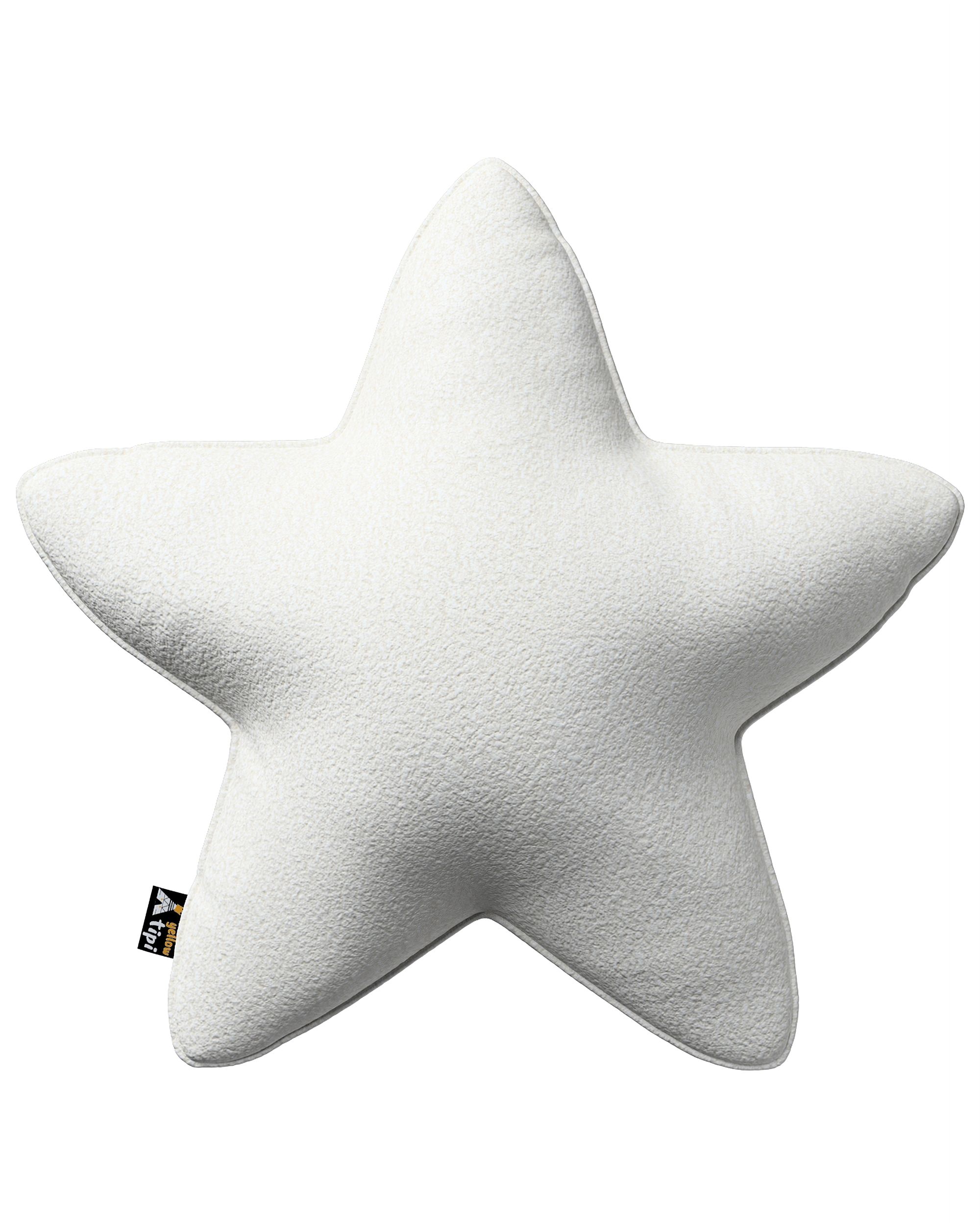 Coussin Lucky Star couleur blanc tissu tresse