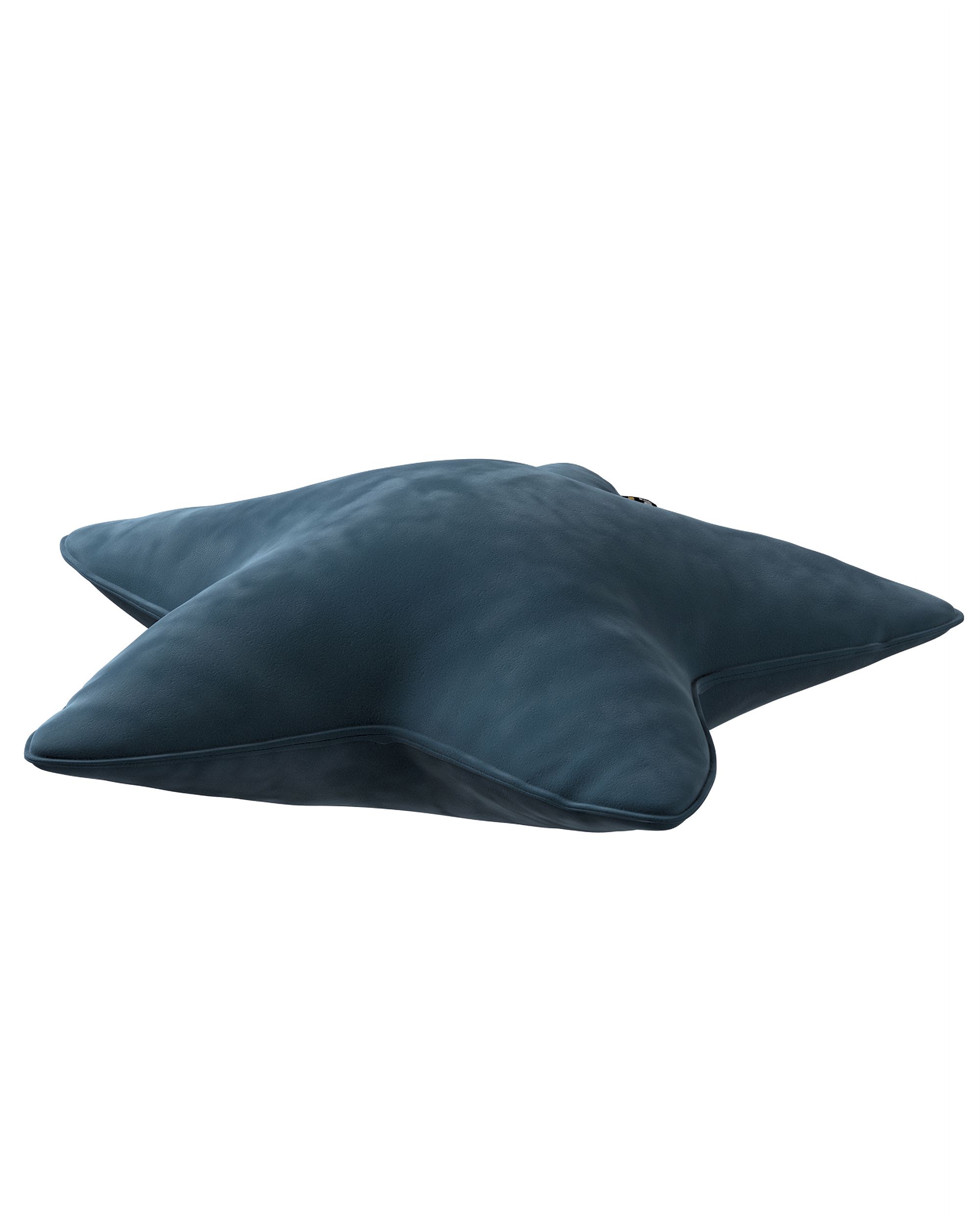Coussin Lucky Star couleur bleu tissu brillant, velours (hover)