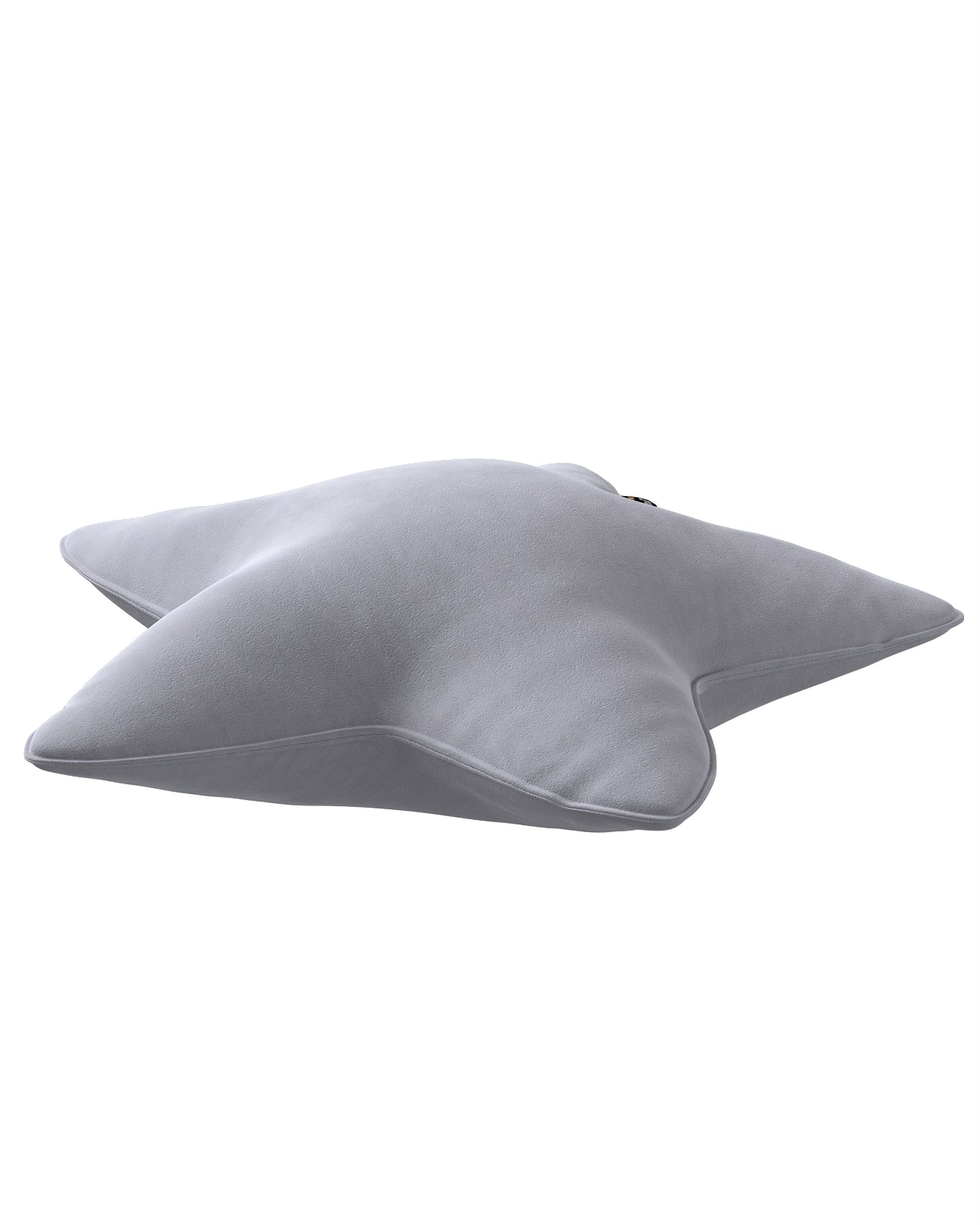 Coussin Lucky Star couleur gris tissu brillant, velours (hover)